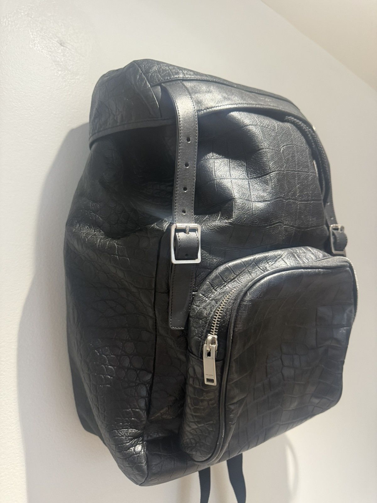 Saint Laurent Paris Saint laurent Backpack Leather Rare Size ONE SIZE - 3 Thumbnail