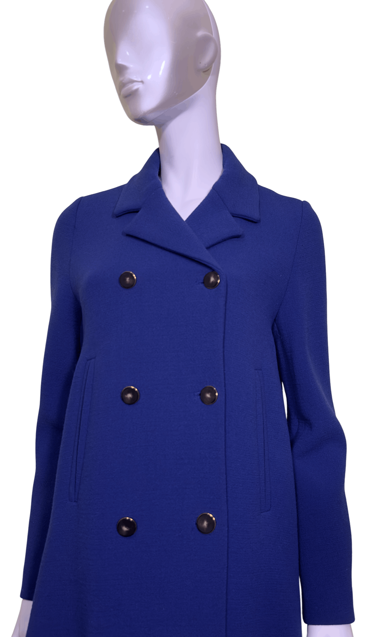 Vanessa Seward Blue Wool Coat Size S / US 4 / IT 40 - 2 Thumbnail