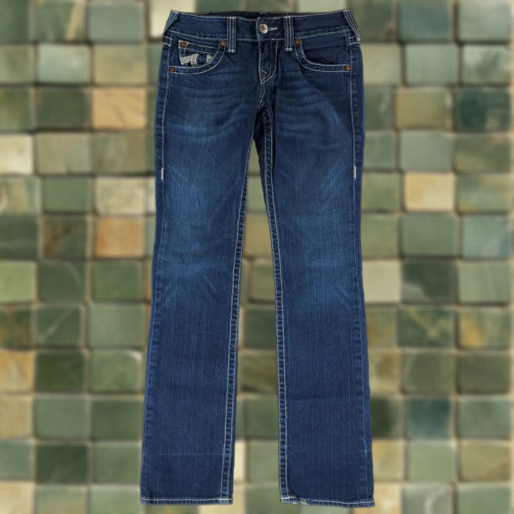 True Religion True Religion Billy Blue Jeans Womens 32 Straight Jeans 32x34 Made USA Blue 32 34 Inseam 32 waist 32x34 actual Size 24" / US 00 / IT 34 - 1 Thumbnail