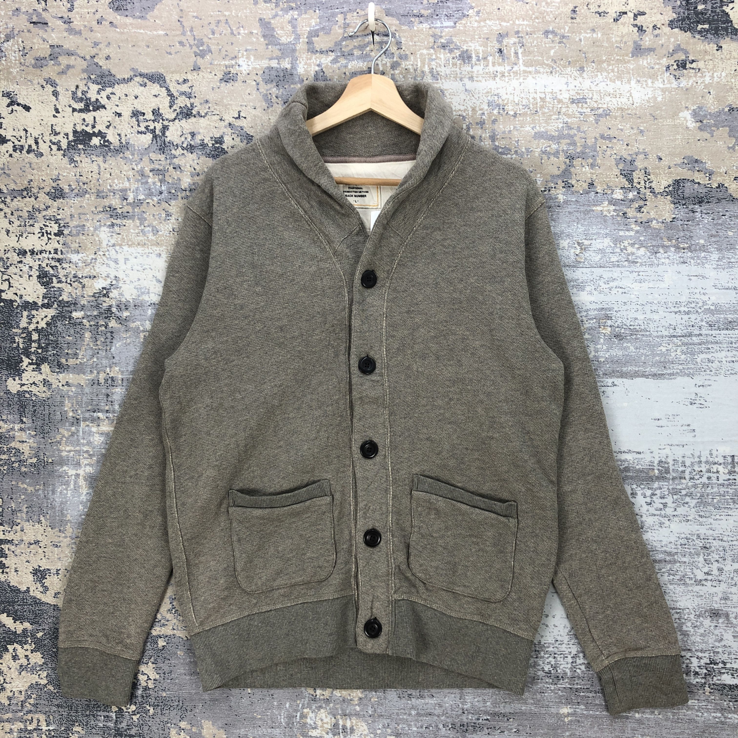 Japanese Brand Vintage Y2K Back Number Sweater Japanese Cardigan Jumper Size US L / EU 52-54 / 3 - 1 Thumbnail