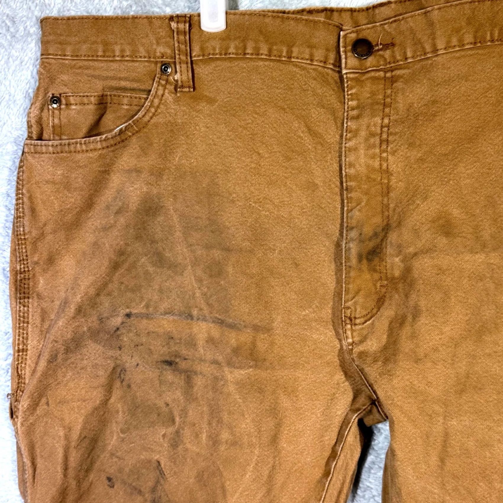 Dickies Dickies Carpenter Jeans Men's 40x32 Brown Denim Stretch Straight Leg Workwear Size US 40 / EU 56 - 3 Thumbnail