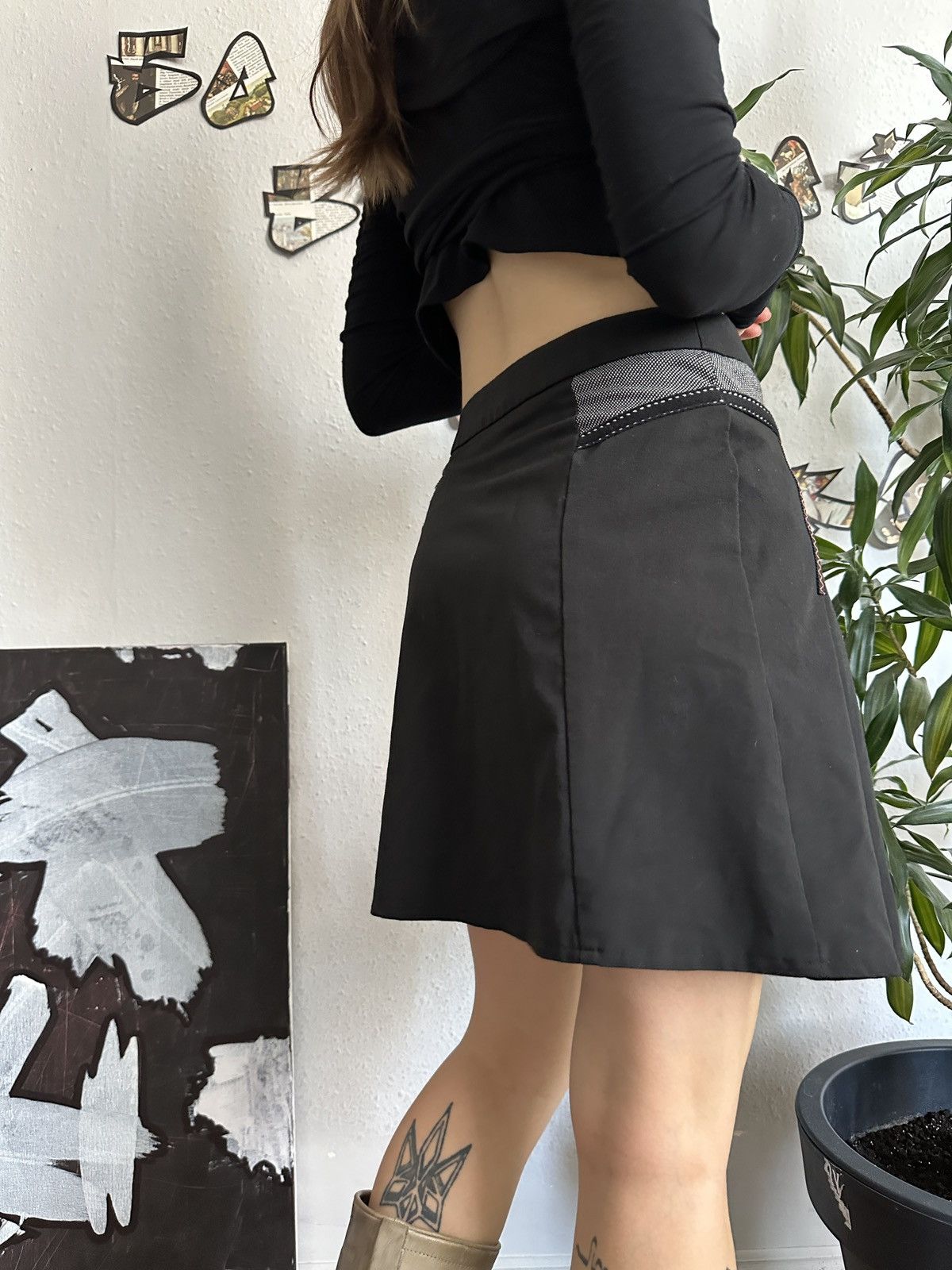 Japanese Brand × Seditionaries Cache Cache deconstructed mixed fabric skirt copine style Size 25" / US 0 / IT 36 - 5 Thumbnail