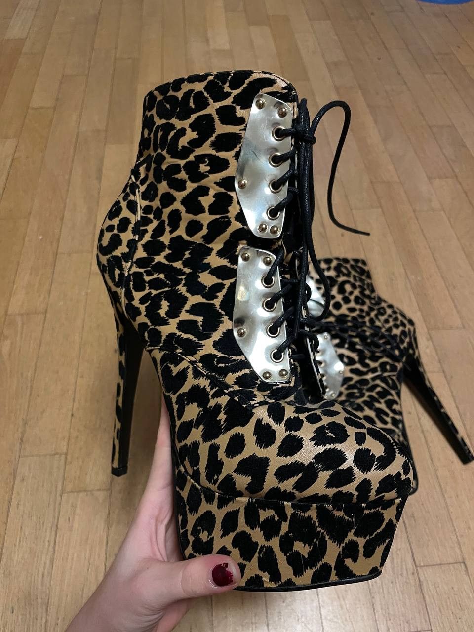 Other Leopard platform strip heels – Pleaser style Sergio Todzi Size US 10 / IT 40 - 4 Thumbnail