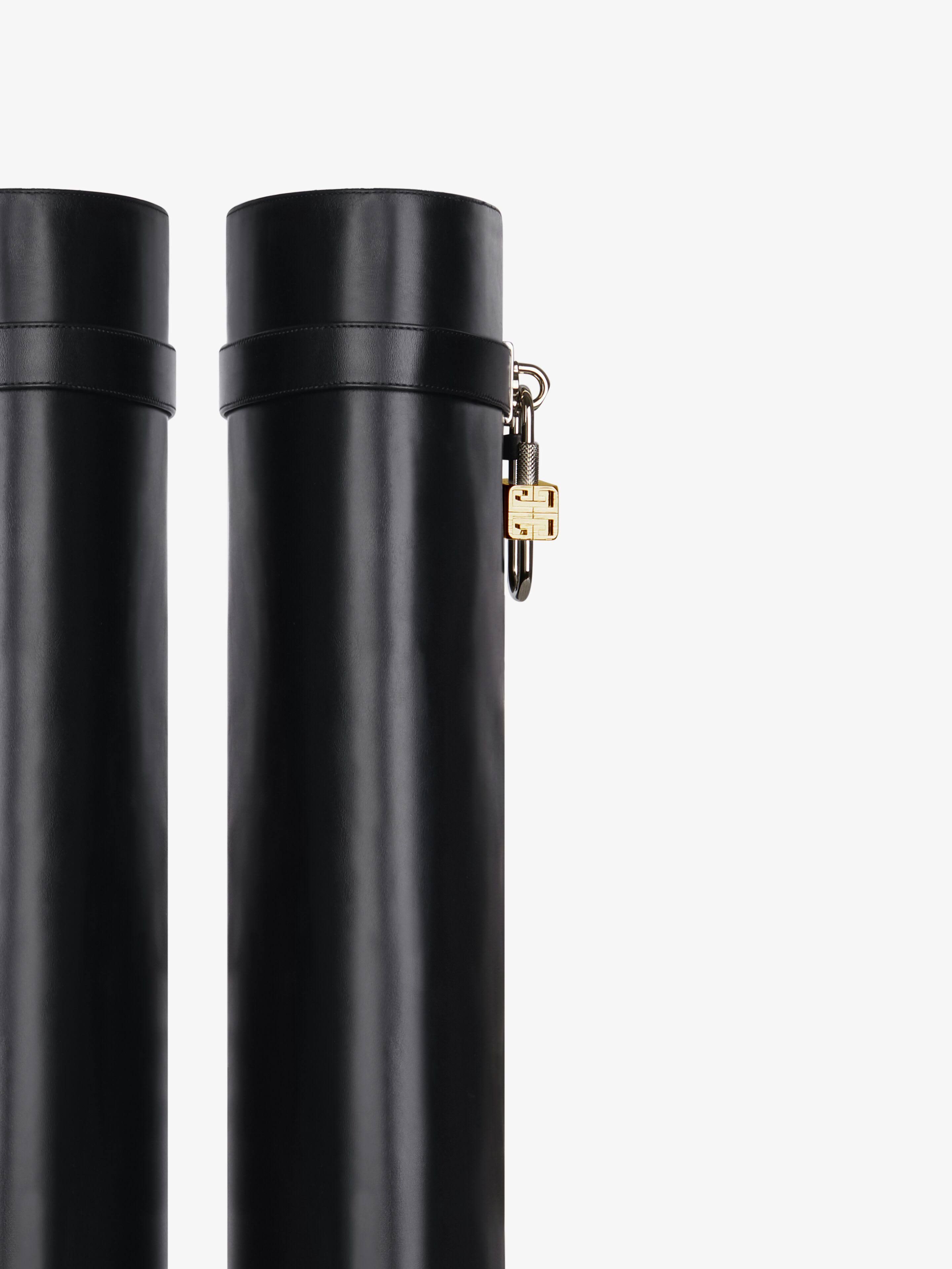 Givenchy o1srvl11e1224 Shark Lock Leather Boots in Black Size US 11.5 / IT 41.5 - 6 Thumbnail