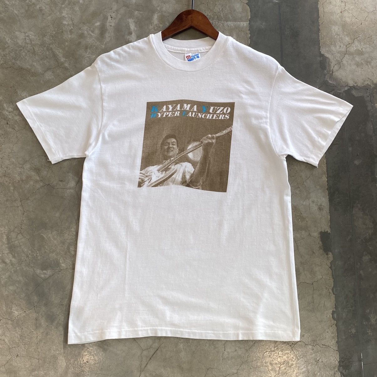 Band Tees Vintage 90s Kayama Yuzo 加山雄三 Band Tee ( Not Bruce Weber) Size US M / EU 48-50 / 2 - 4 Thumbnail