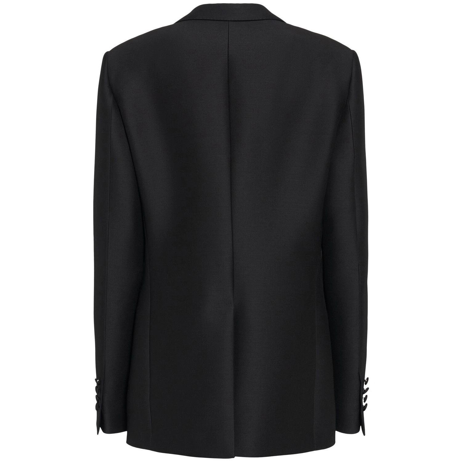 Dolce & Gabbana DOLCE&GABBANA Black Wool/Silk Double Breasted Blazer Jacket Size S / US 4 / IT 40 - 2 Thumbnail