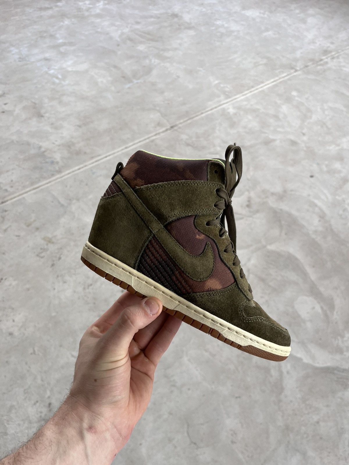 Nike Vintage Nike Dunk Sky Hi Camo Wedge Sneakers Y2K Rare Size US 5.5 / IT 35.5 - 1 Thumbnail
