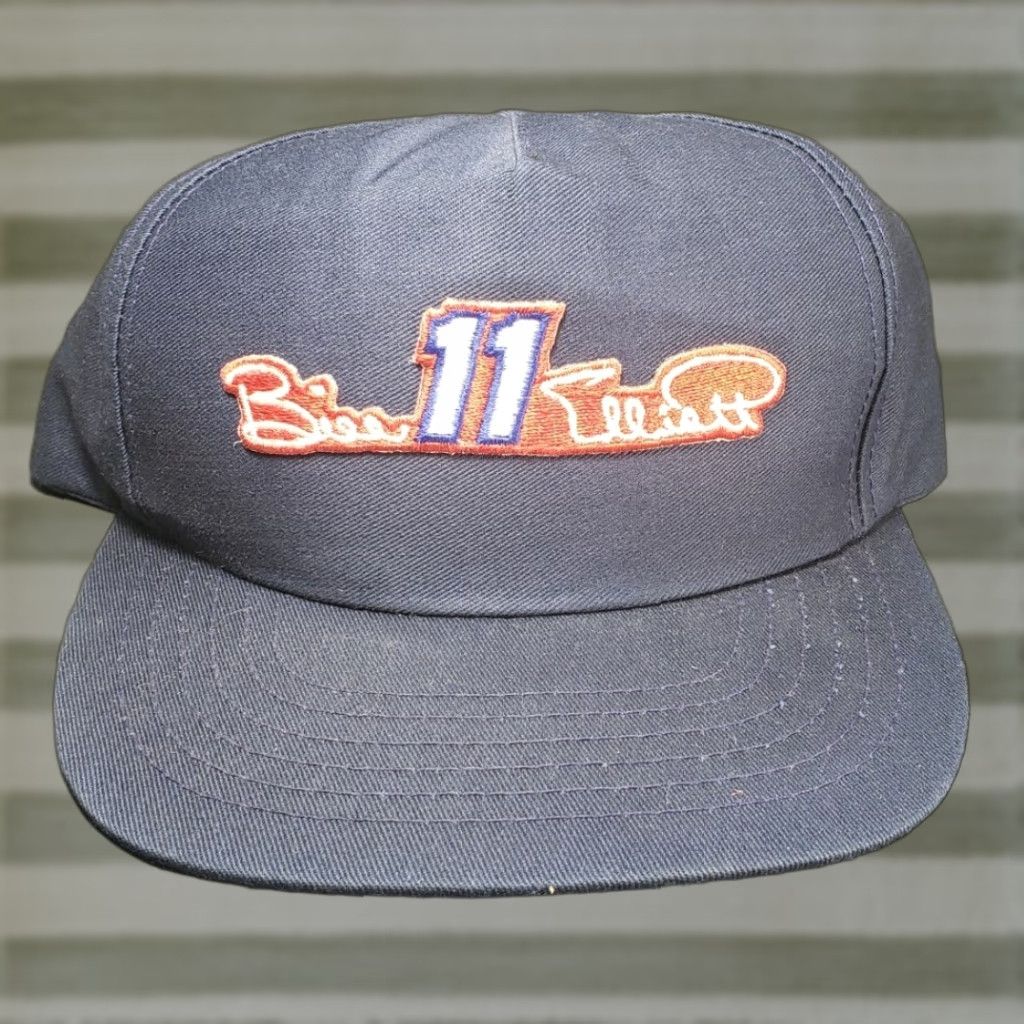 NASCAR VINTAGE Bill Elliott Nascar #11 Blue Snapback Patch Hat Racing Cap USA Size ONE SIZE - 1 Thumbnail