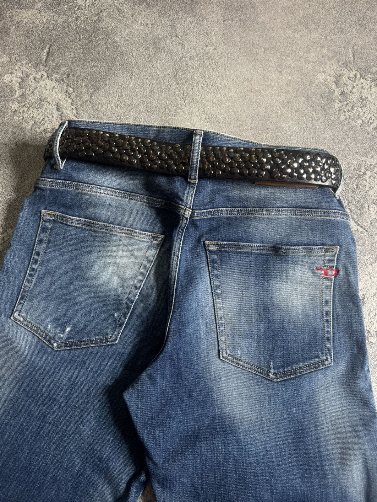 If Six Was Nine Retro leather metal rhinestones belt Y2K L.G.B. 90s opium Size ONE SIZE - 4 Thumbnail
