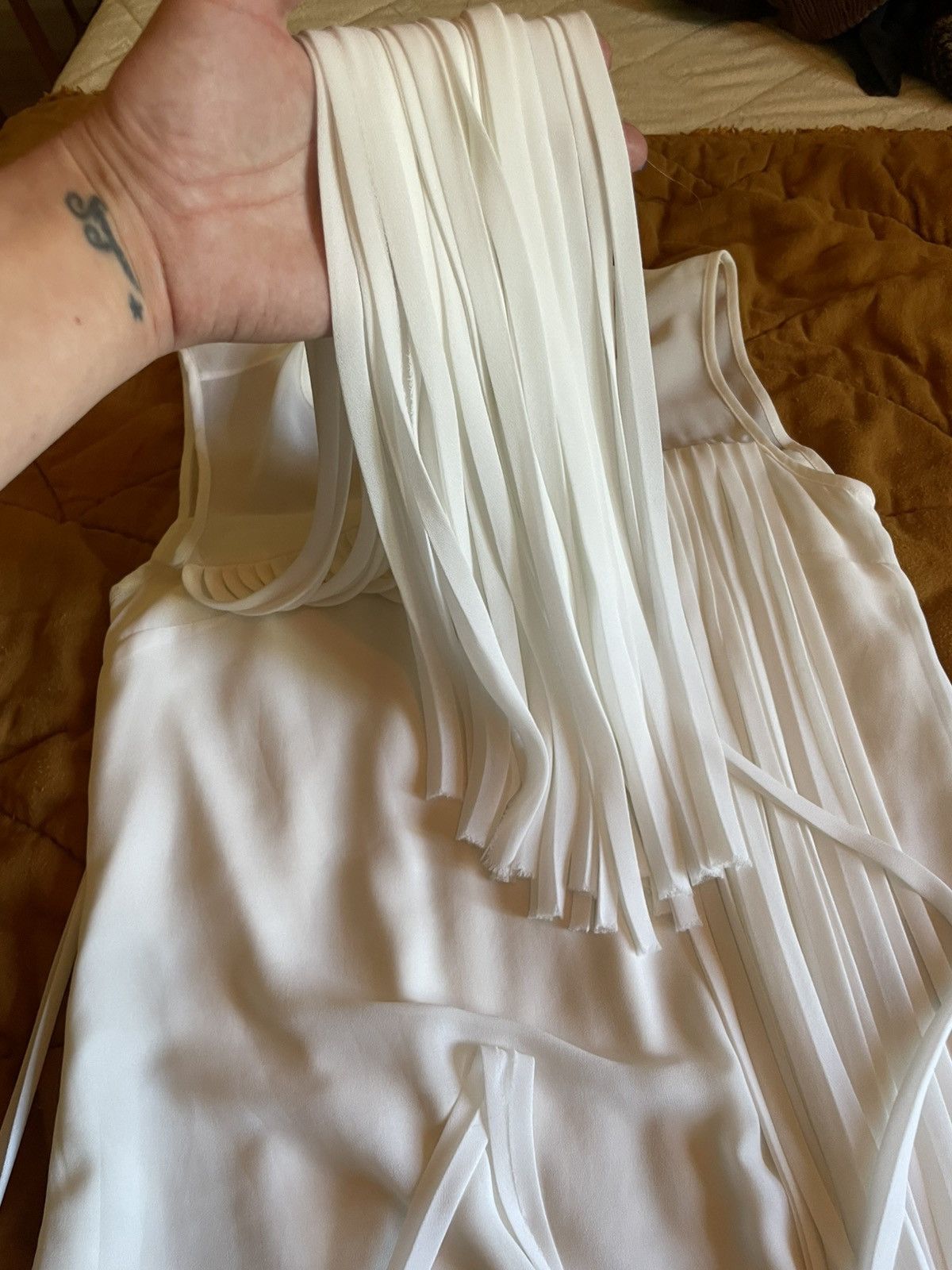 Saint Laurent Paris Saint Laurent Silk Fringe Top FR38 Size S / US 4 / IT 40 - 6 Thumbnail