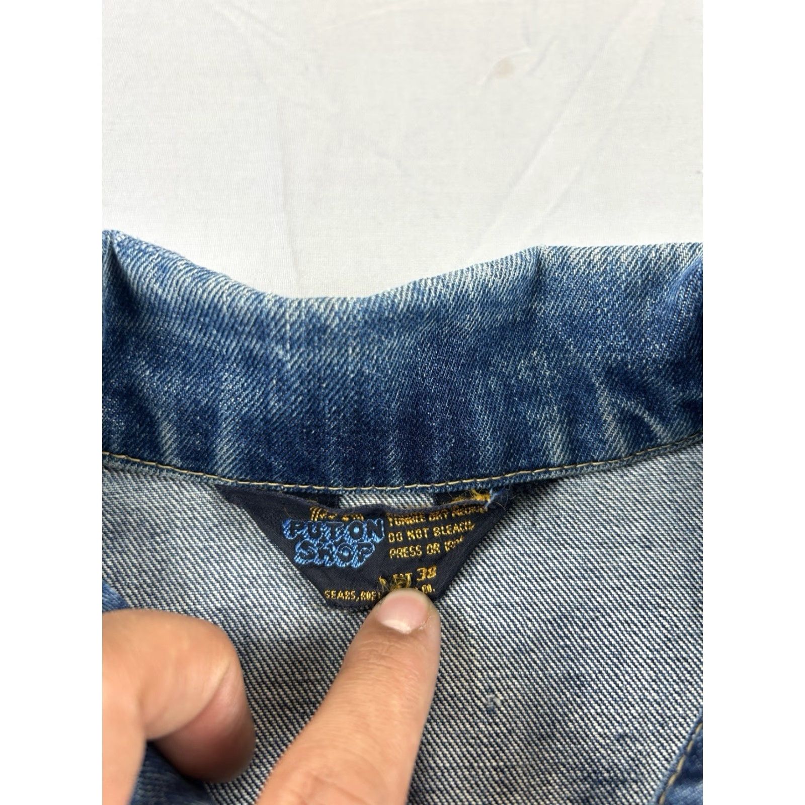 Sears VINTAGE Sears Denim Jacket USA 38 Women’s Denim Trucker Snap Blue Cotton Regular Snap Jacket Women USA Made Mens? (Note: The original specifies Women) Size XS / US 0-2 / IT 36-38 - 3 Thumbnail