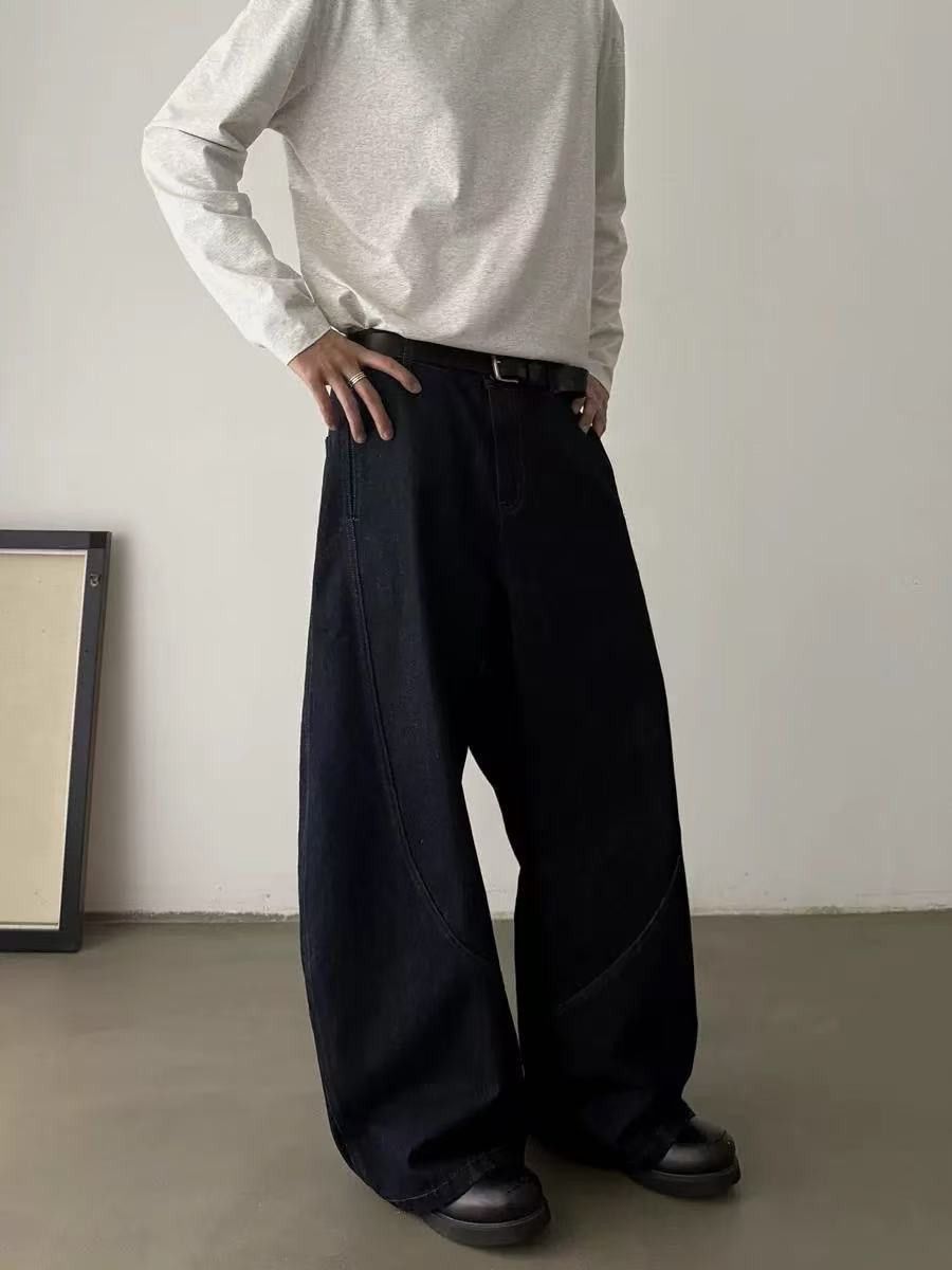Japanese Brand American retro men's casual loose curved jeans Size US 32 / EU 48 - 2 Thumbnail
