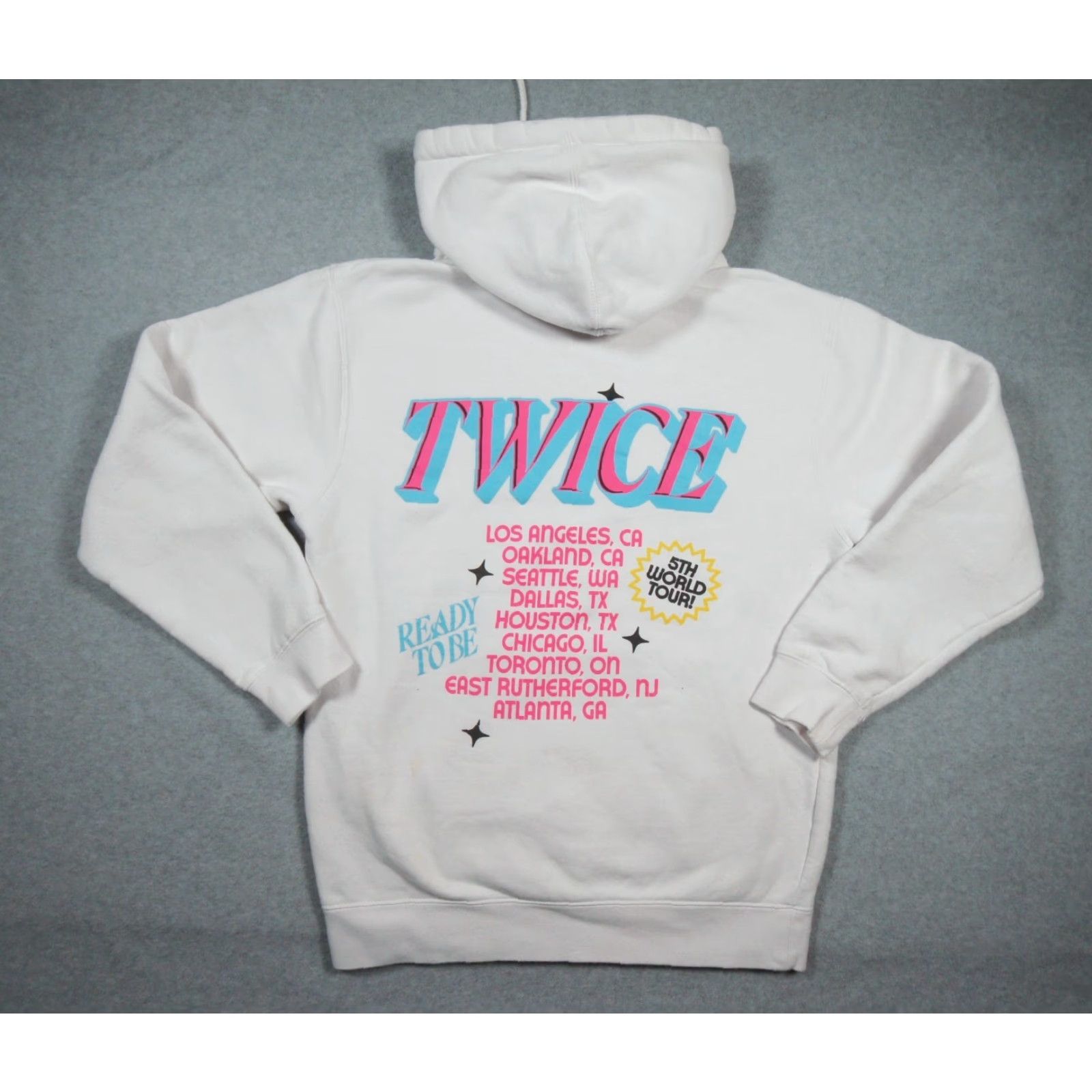Vintage Twice Hoodie Mens Small White KPop Concert Sweatshirt Pullover Logo All Seasons Hoodie Regular Fit White Mens S Size US S / EU 44-46 / 1 - 6 Thumbnail