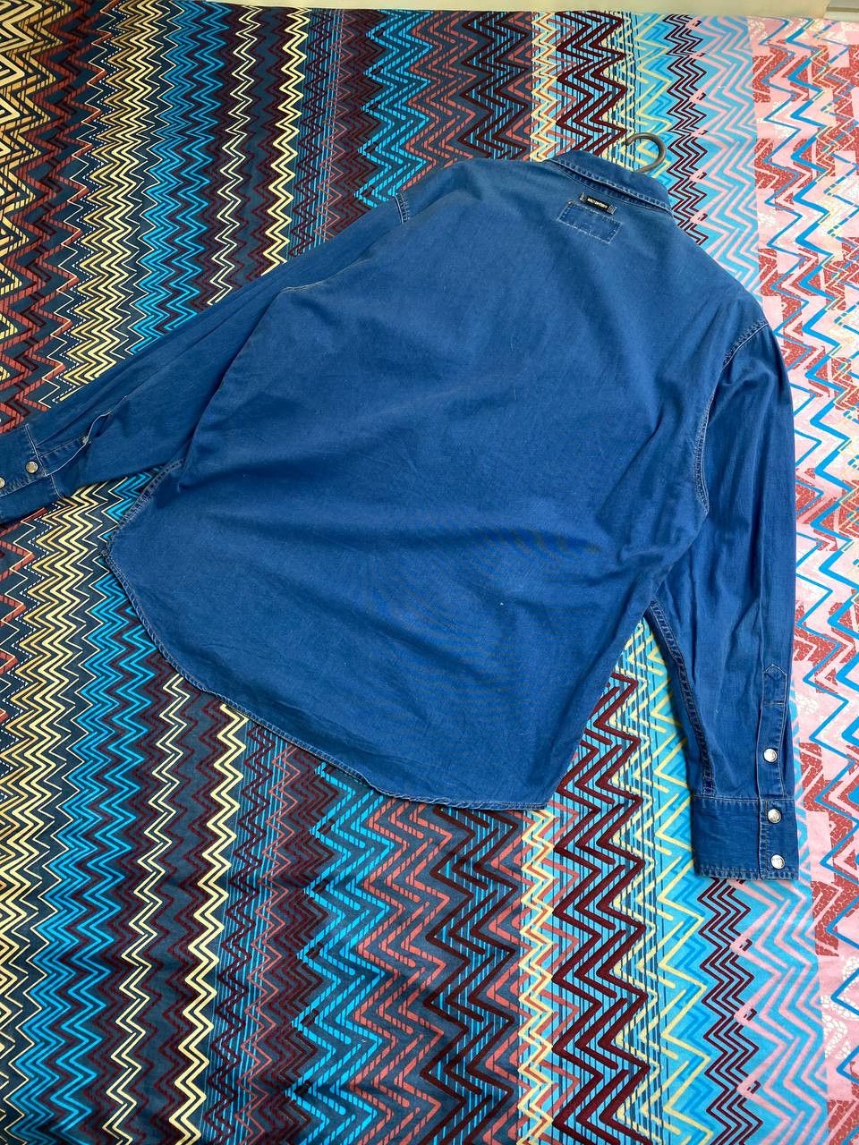 Harley Davidson × Vintage Vintage 90s Harley Davidson Denim Button Up Shirt Size US XL / EU 56 / 4 - 5 Thumbnail