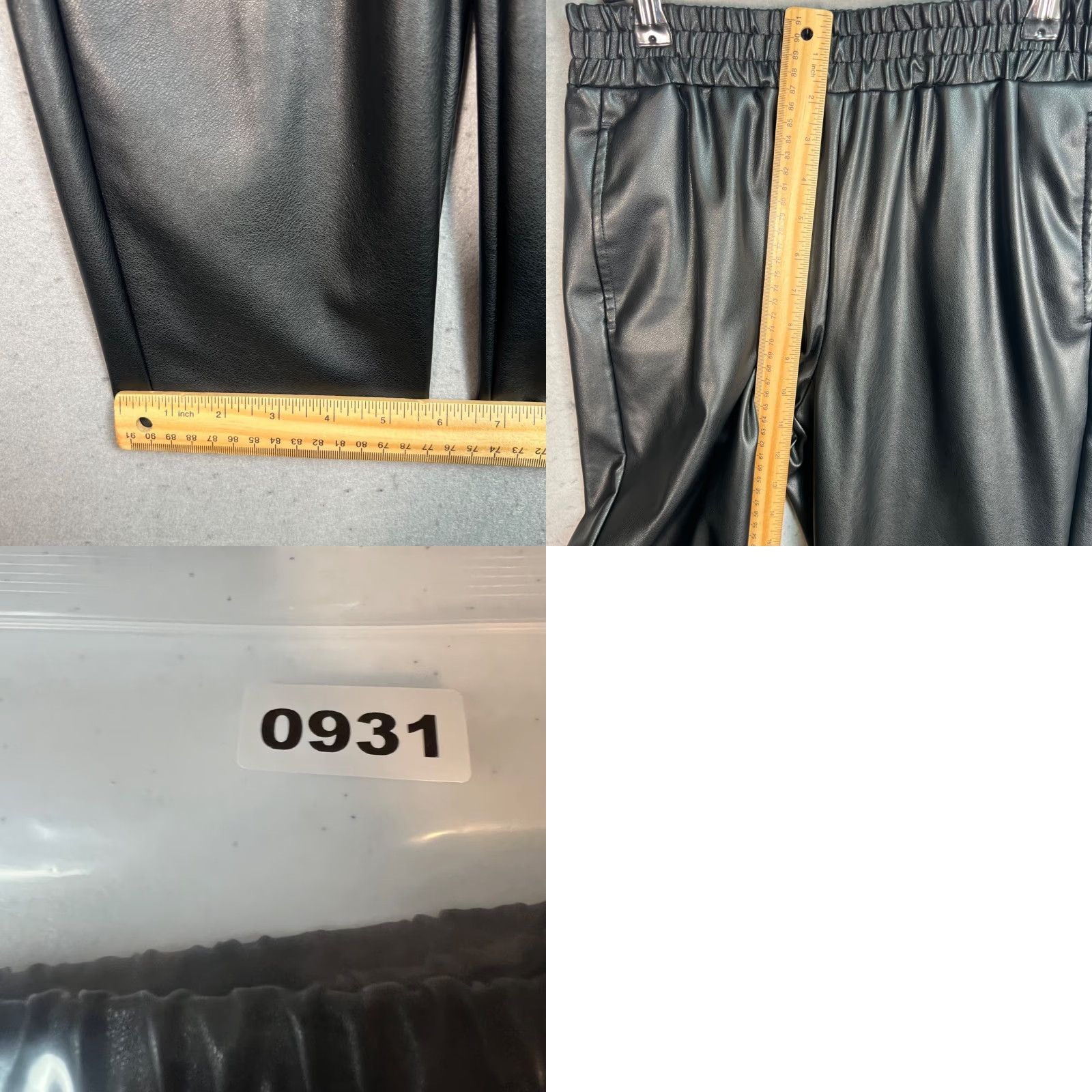 Fabletics Fabletics Womens XS Black Faux Leather Joggers - Tapered Leg - Activewear - Pockets - Athleisure - Size XS - Black - Pants Womens XS Size 26" / US 2 / IT 38 - 8 Thumbnail