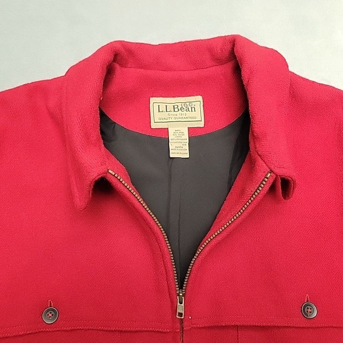 Vintage LL Bean Jacket Men L Red Wool Blend Hunting Game Pocket Cruiser Mackinaw Logger Size US L / EU 52-54 / 3 - 4 Thumbnail