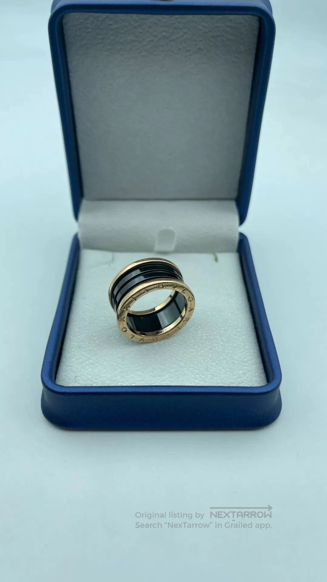 Bvlgari Bulgari Black Ceramic Rose Gold Ring. Size ONE SIZE - 5 Thumbnail