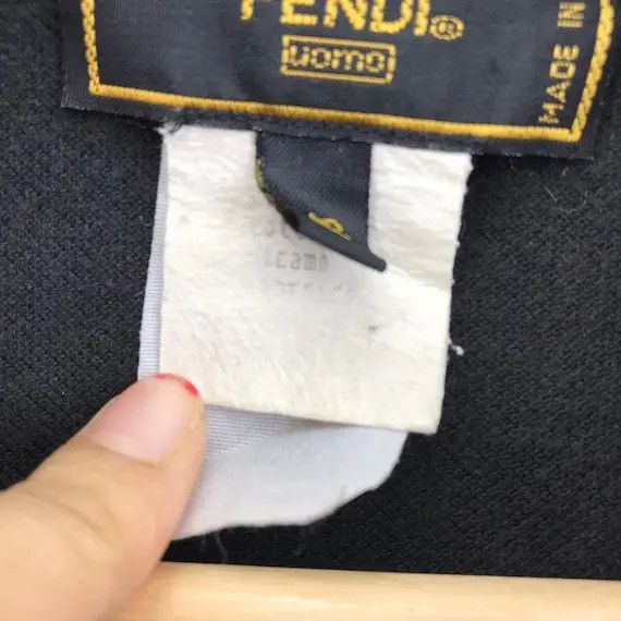 Fendi Vtg FENDI UOMO Solid Zucca Polo Tee Shirt Made In Italy Size US M / EU 48-50 / 2 - 6 Thumbnail
