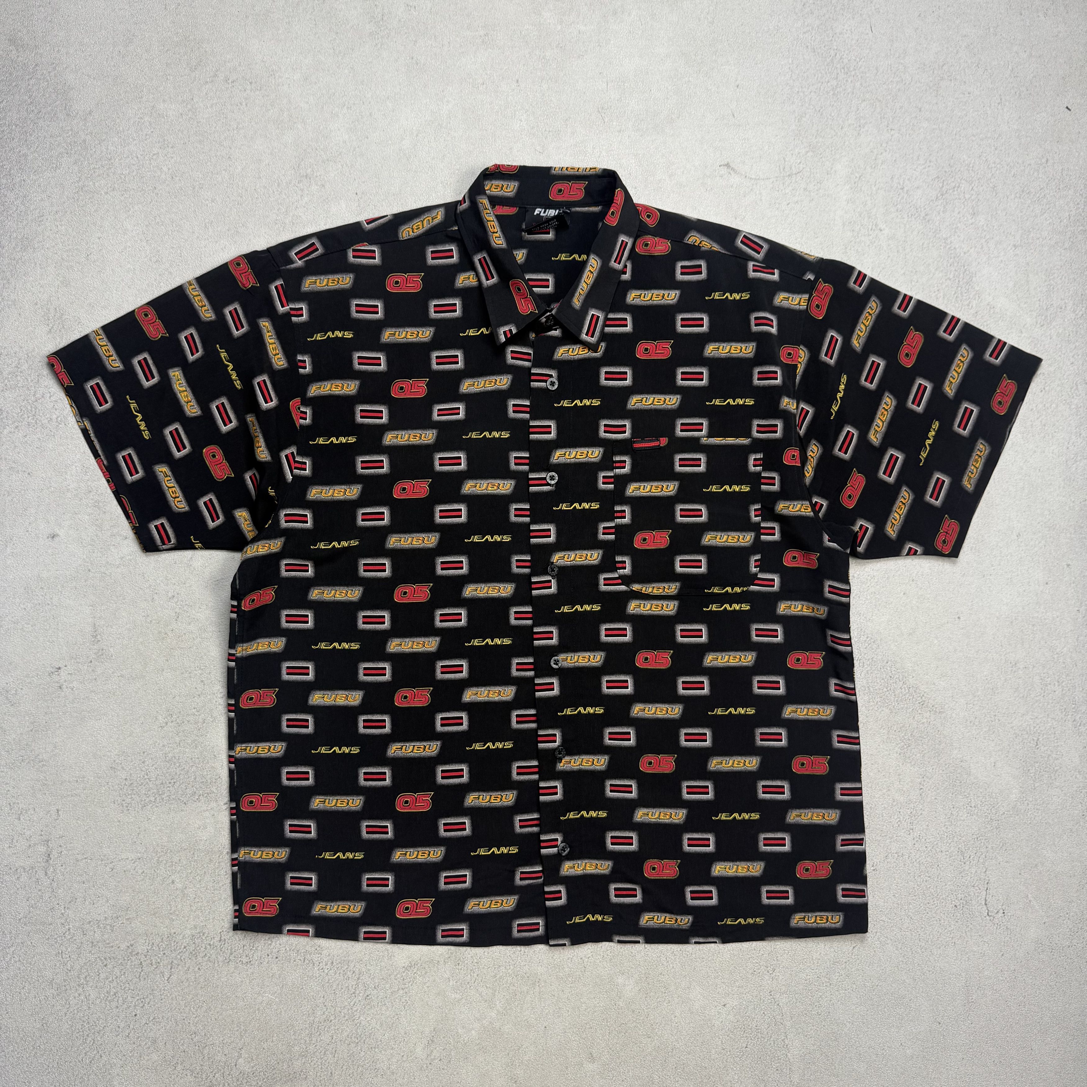 Fubu Fubu Y2K Spellout Overprint Shirt Size US XL / EU 56 / 4 - 1 Thumbnail