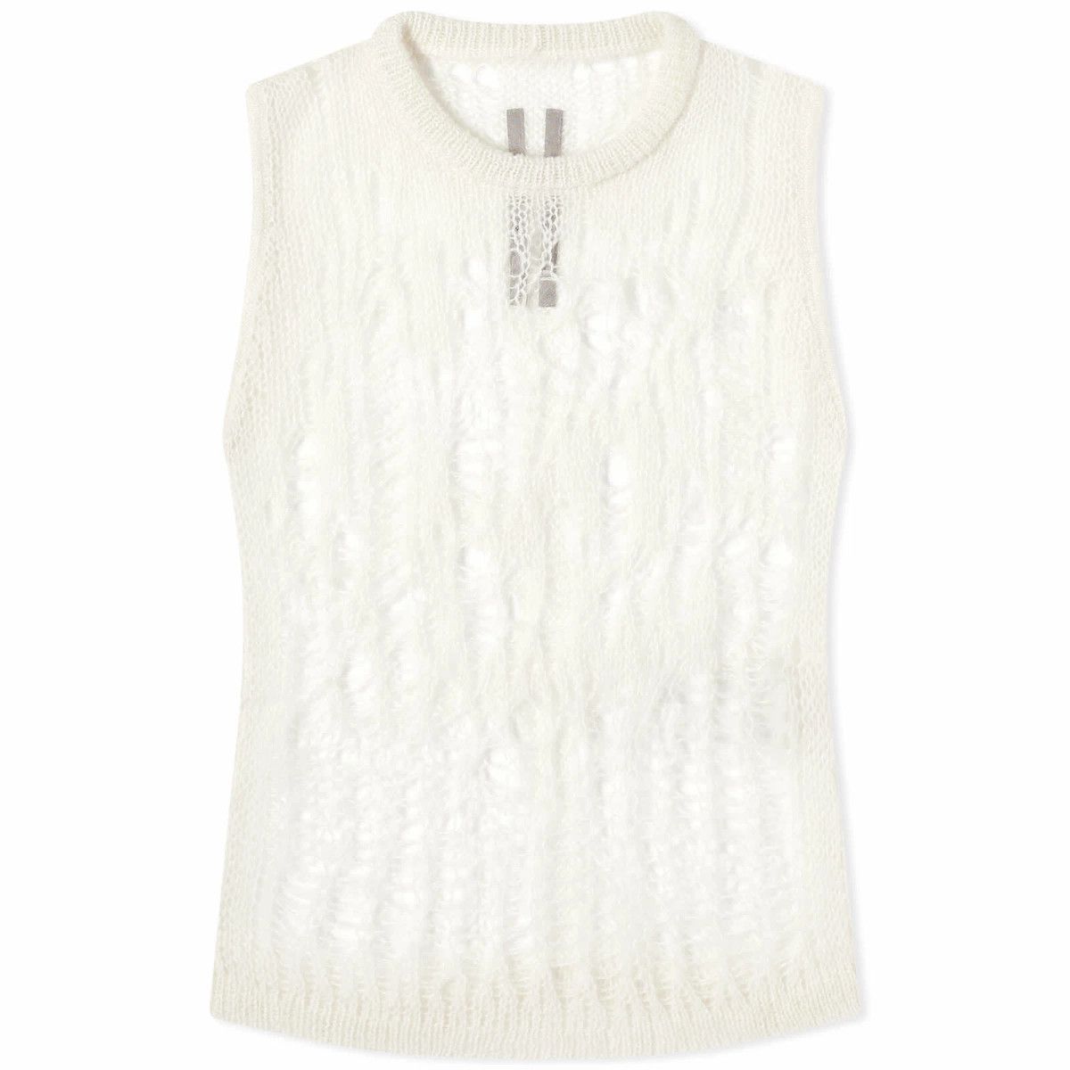 Rick Owens o1y0126 Sleeveless Sweater in Cream Size S / US 4 / IT 40 - 1 Thumbnail