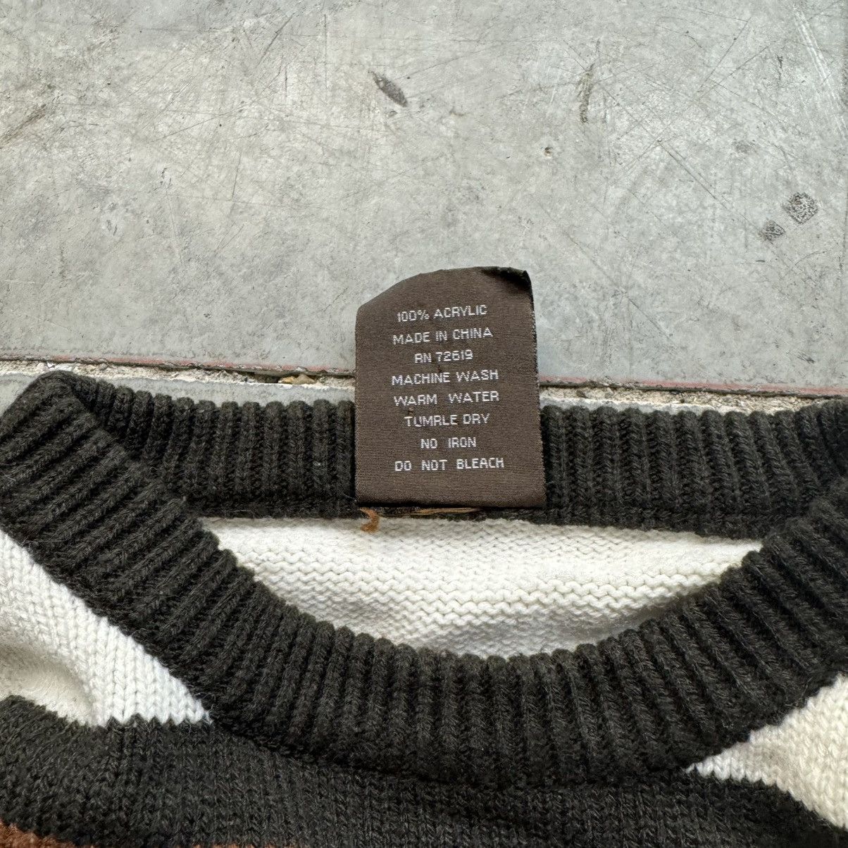 Vintage Vintage 90s Y2K BTL Vintage Striped Knit Sweater Fits XL Size US XL / EU 56 / 4 - 4 Thumbnail