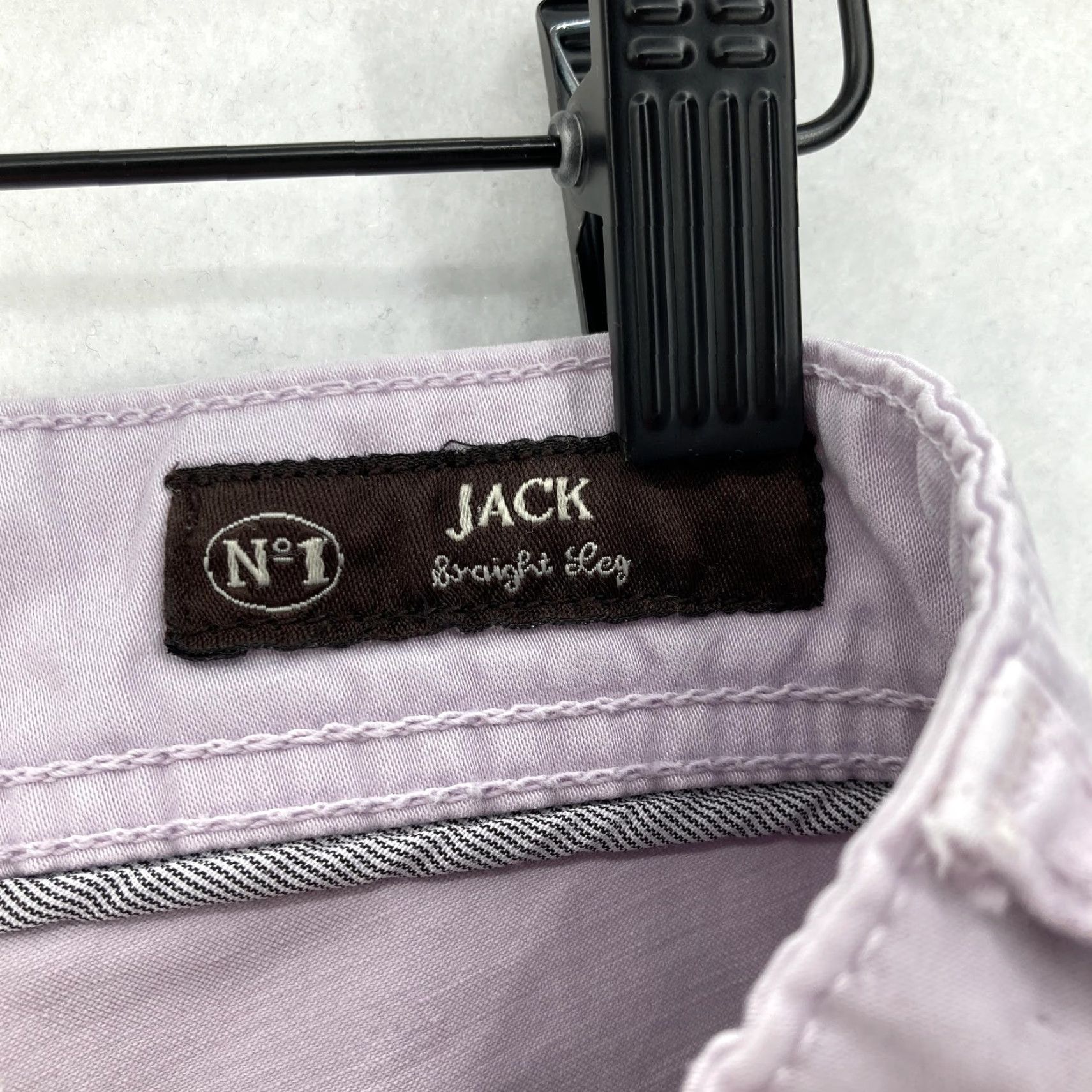 Vintage Jack of Spades Pants Mens 33x32 Lavender Straight Leg Stretch 5 Pocket Twill Size US 33 - 5 Thumbnail