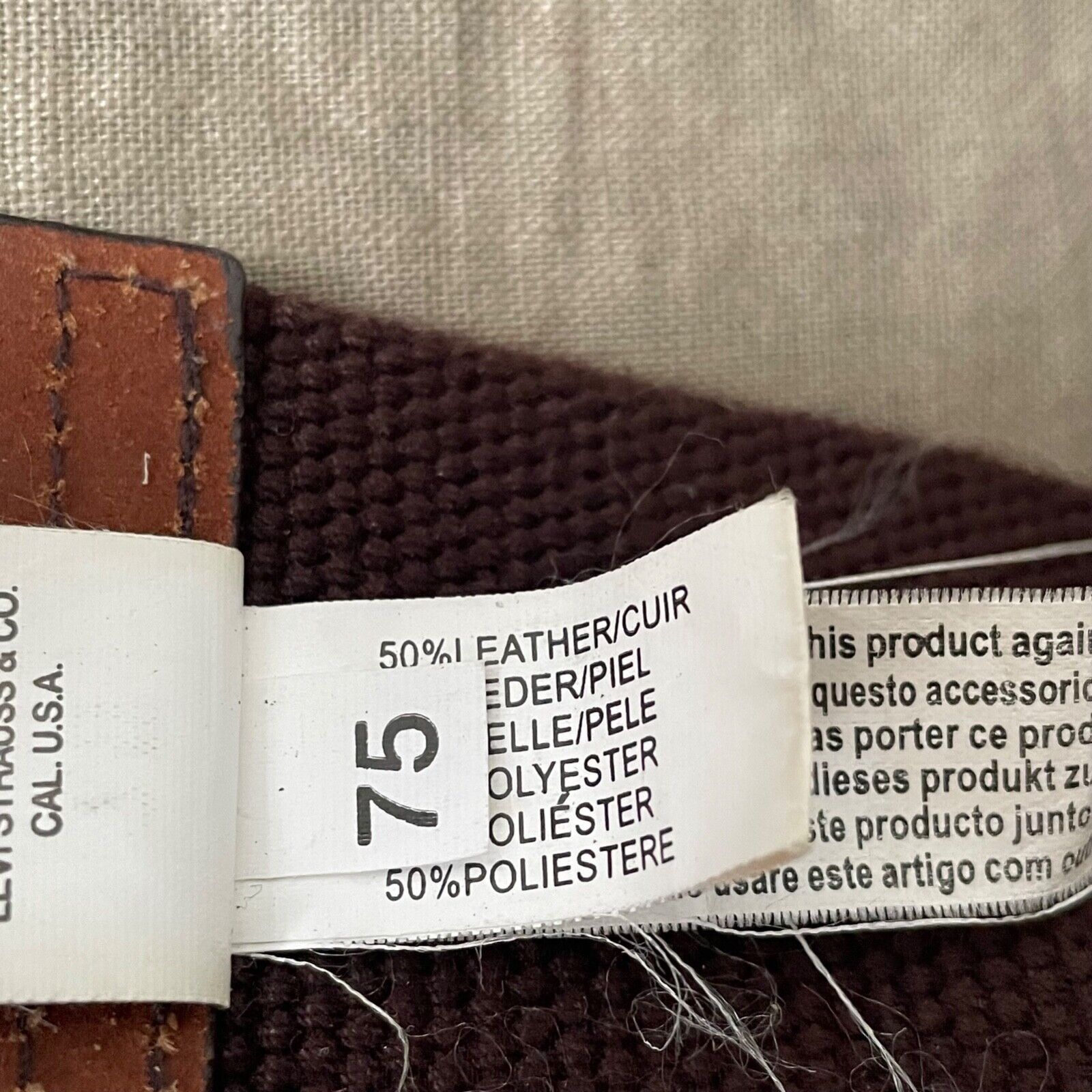 Levi's Levi's Y2K Vintage Archive Leather Cotton Wide Belt Size ONE SIZE - 5 Thumbnail