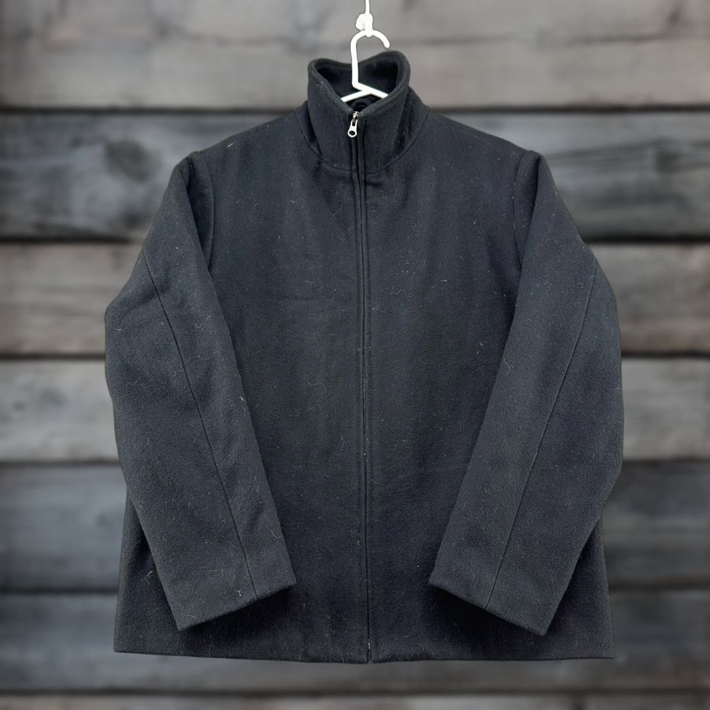 Gap VINTAGE Gap Jacket Mens M Black Wool Quilted Lined Bomber Full Zip Solid Y2K Size US M / EU 48-50 / 2 - 1 Thumbnail