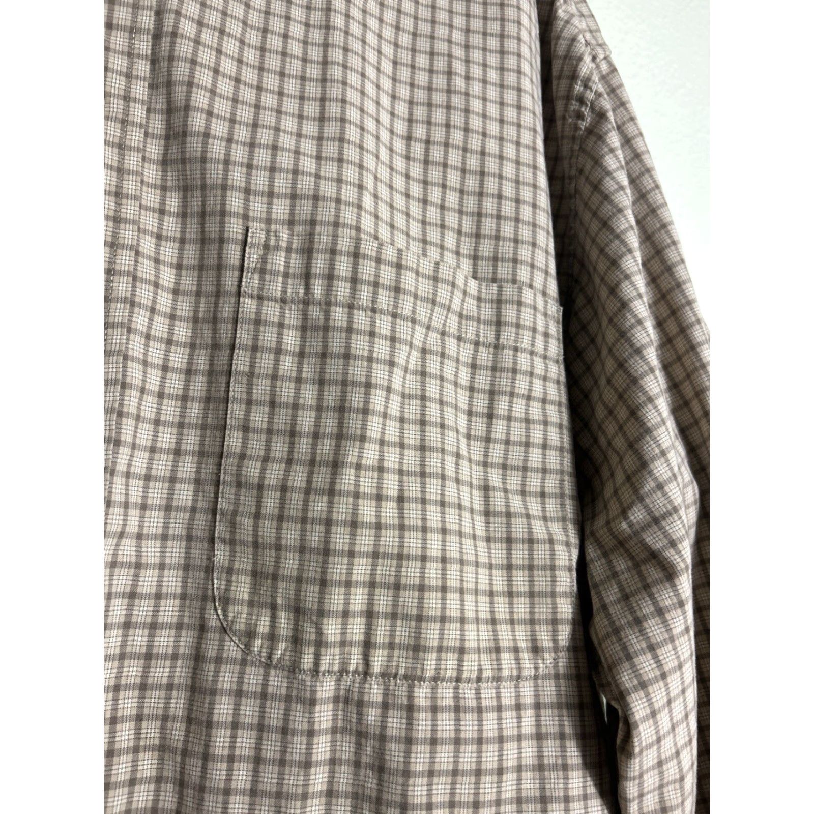 Eddie Bauer Eddie Bauer Mens Large Tall Beige Plaid Checkered Button-Up Shirt Size US L / EU 52-54 / 3 - 7 Thumbnail