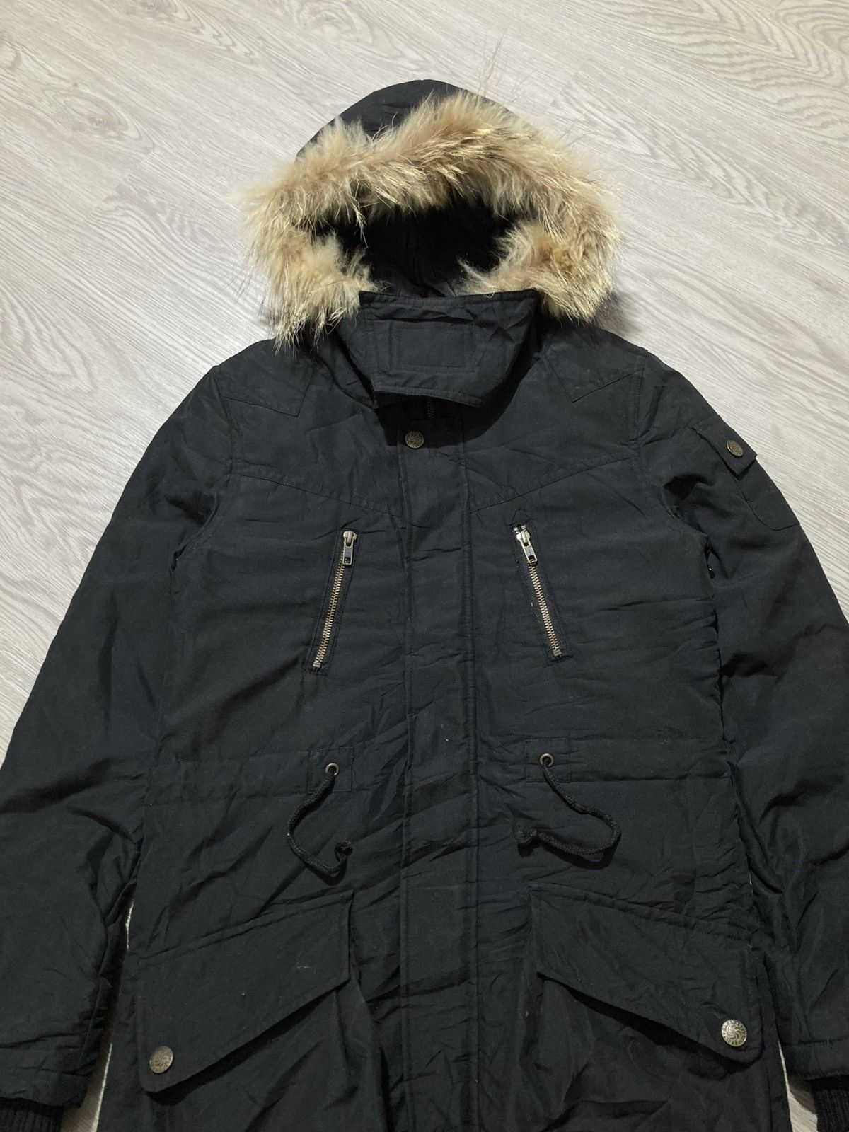 If Six Was Nine 2000s Banana Seven Down Fur Jacket Goa Apocalypse Style Size US S / EU 44-46 / 1 - 2 Thumbnail