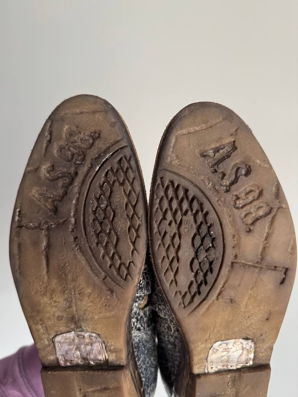 A.S.98 A.S.98 Airstep Metallic Distressed Leather Ankle Boots Size US 7 / IT 37 - 11 Thumbnail