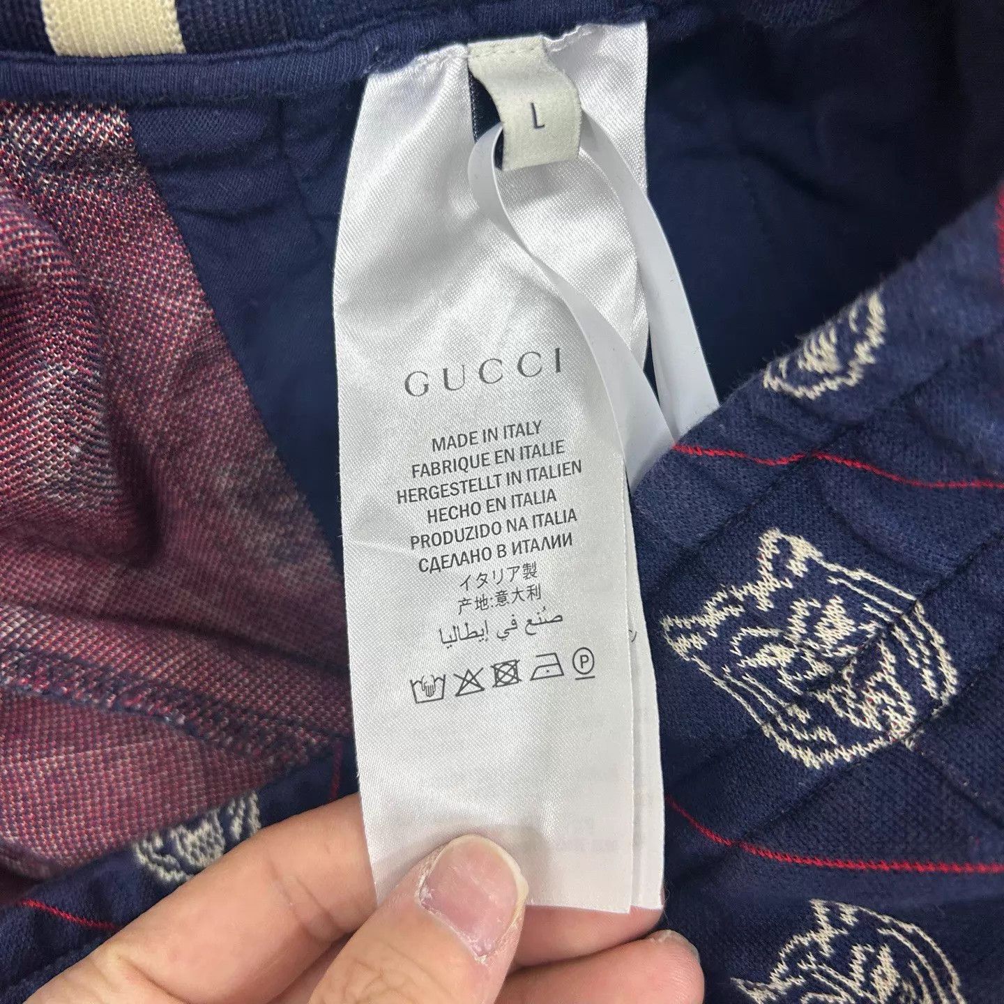 Gucci GUCCI Deep Blue All-over Tiger Print Track Pants Size L Size US 34 / EU 50 - 3 Thumbnail