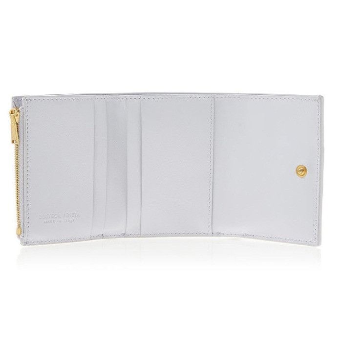 Bottega Veneta o1n1vont1124 Size: OS / Tri-Fold Zip Wallet in White Size ONE SIZE - 4 Thumbnail