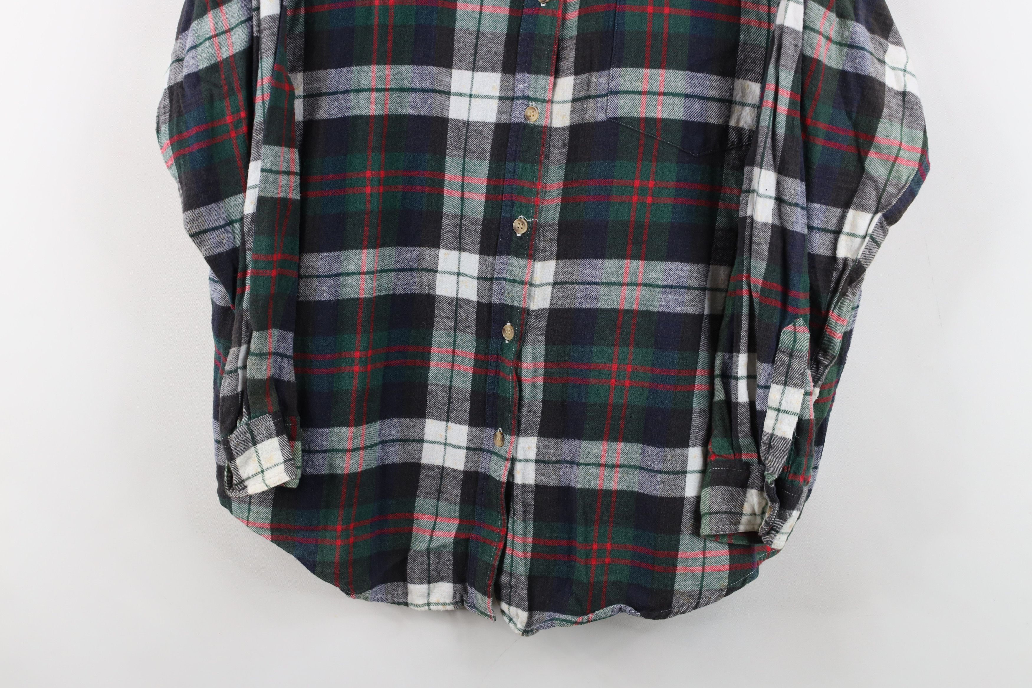 Vintage Vintage 90s Streetwear Flannel Collared Button Shirt Size L / US 10 / IT 46 - 3 Thumbnail