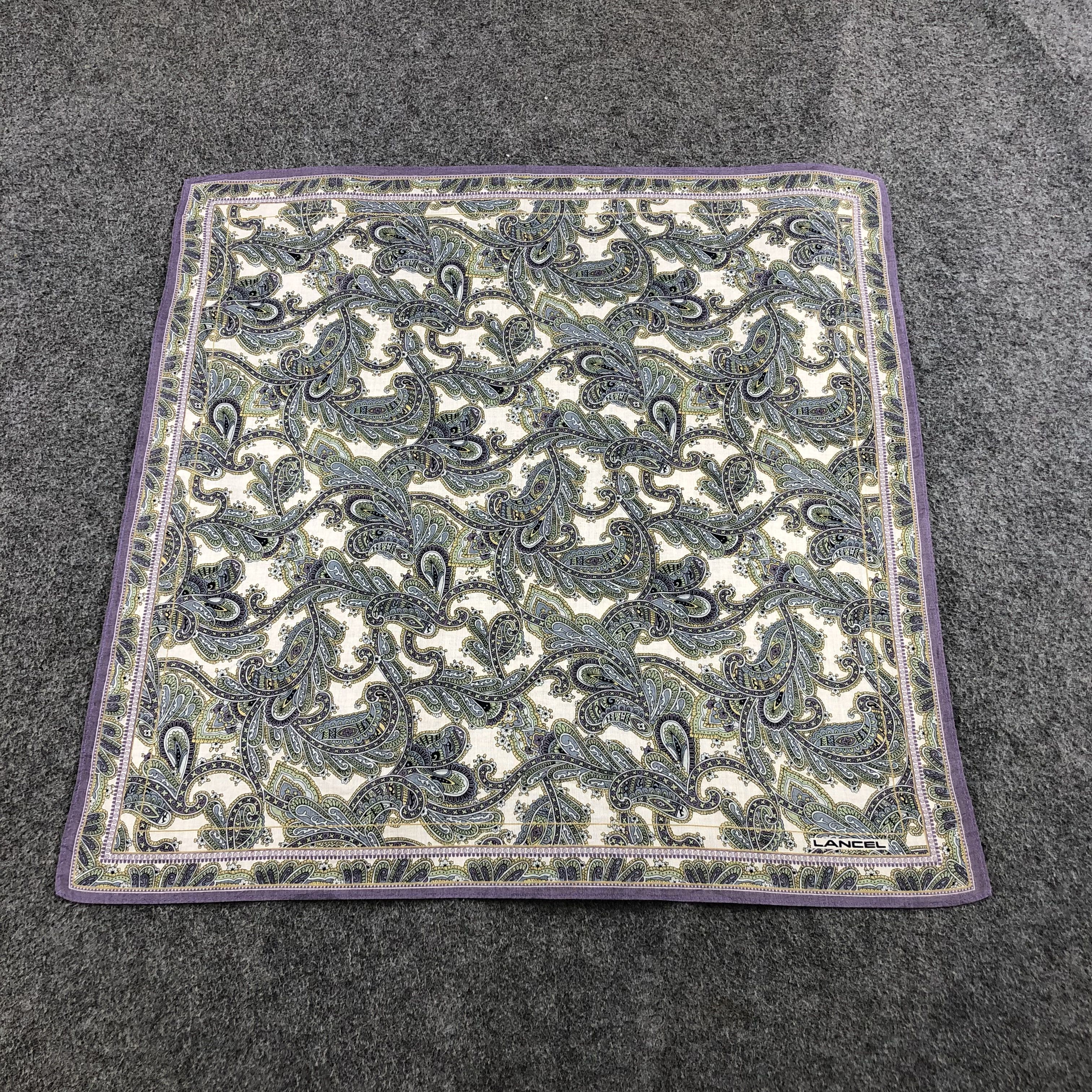 Lancel × Vintage Lancel Paisley Handkerchief Neckerchief Bandana H1431 Size ONE SIZE - 1 Thumbnail