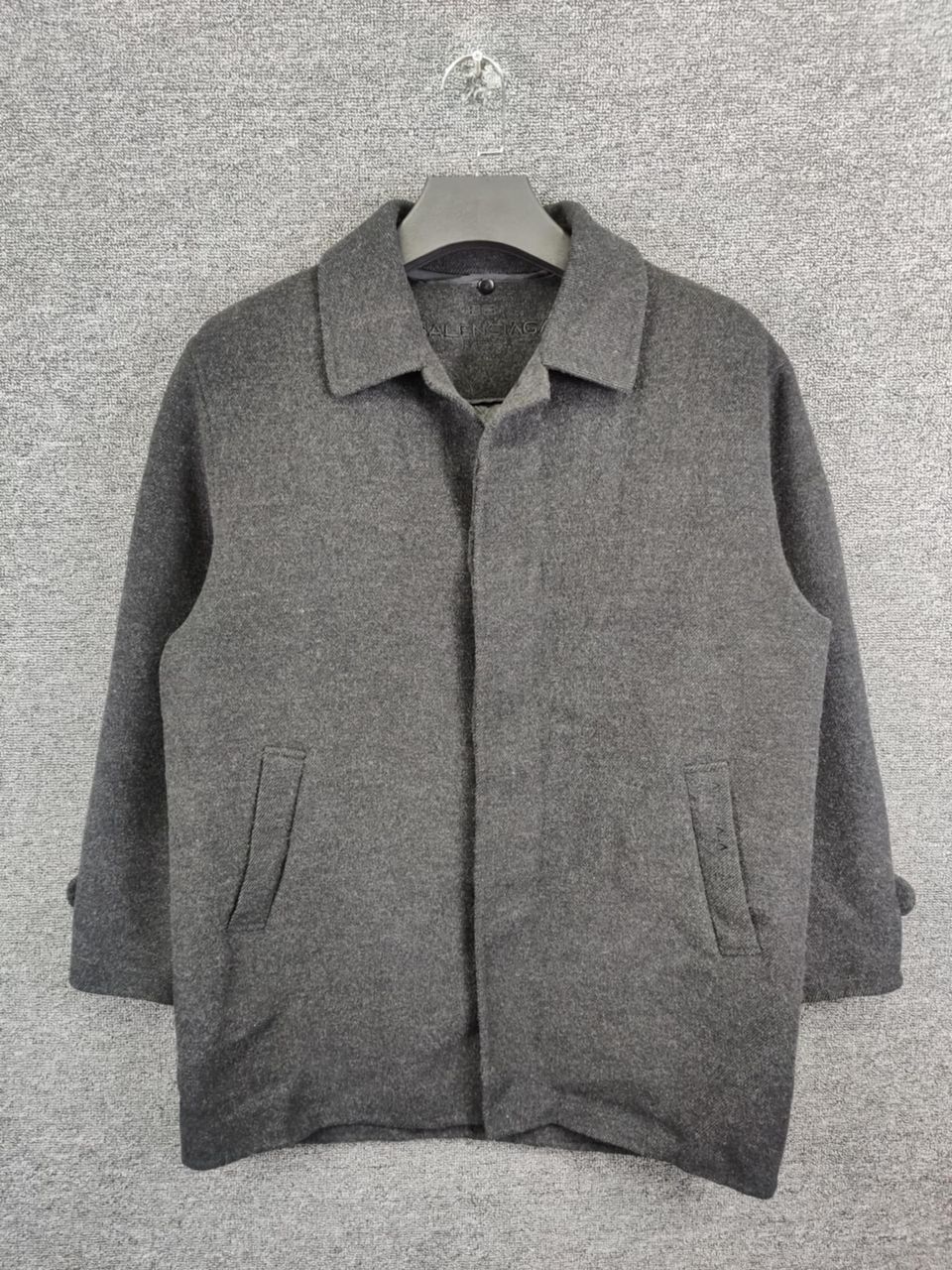 Balenciaga Paris Pour Homme Soft Wool Single Breasted Coat