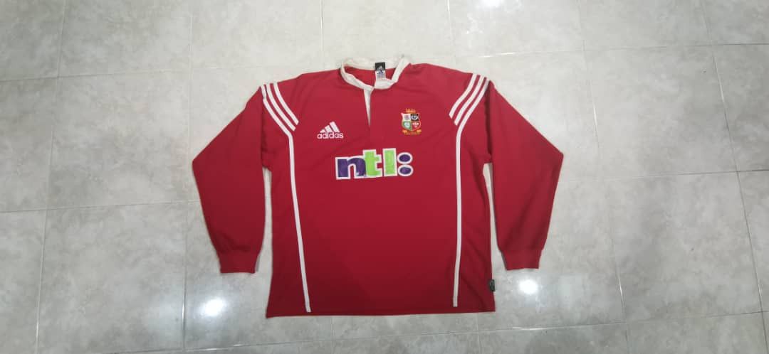 image of Vintage Adidas British Lions Rugby Tour Jersey 2001 in Red, Men's (Size XL)
