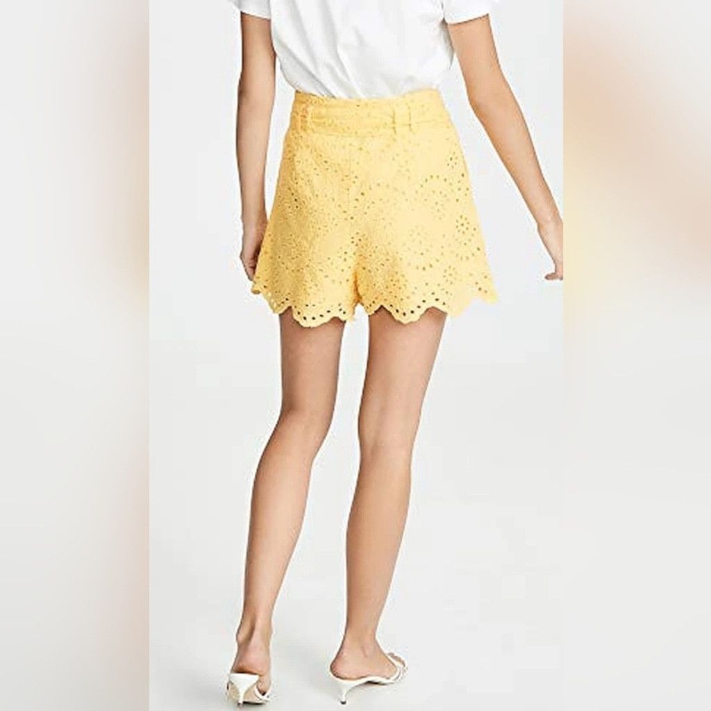 7 For All Mankind 7 For All Mankind Women's Tie Waist Eyelet Shorts Size 34" / US 12 / IT 48 - 3 Thumbnail