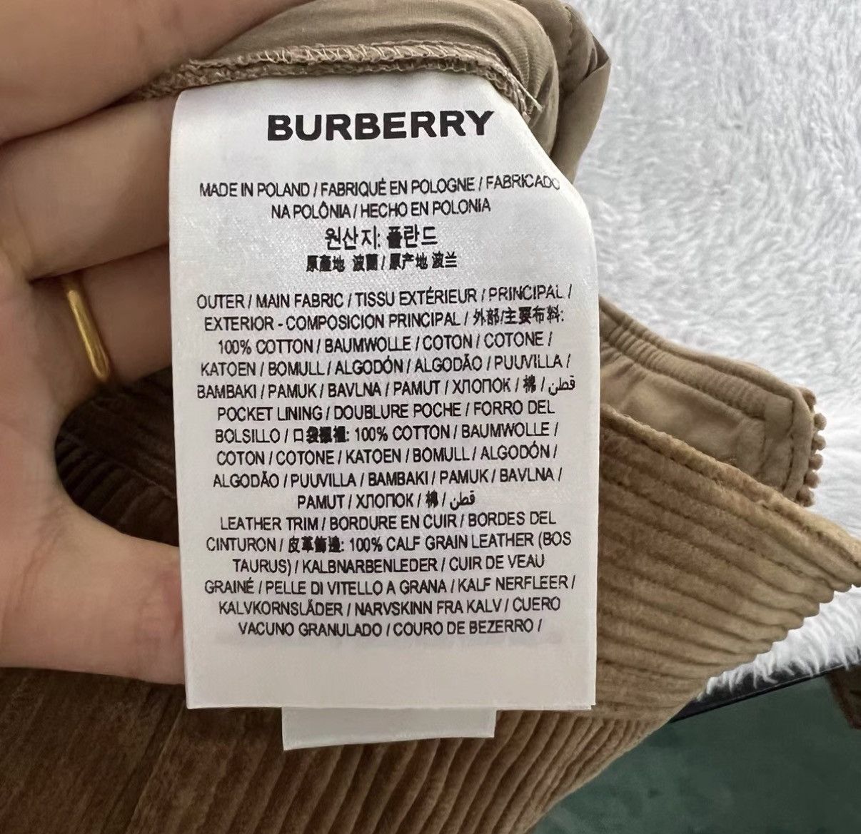 Burberry Burberry Brown Corduroy Wide-leg Pants J41 Size 27" / US 4 / IT 40 - 5 Thumbnail