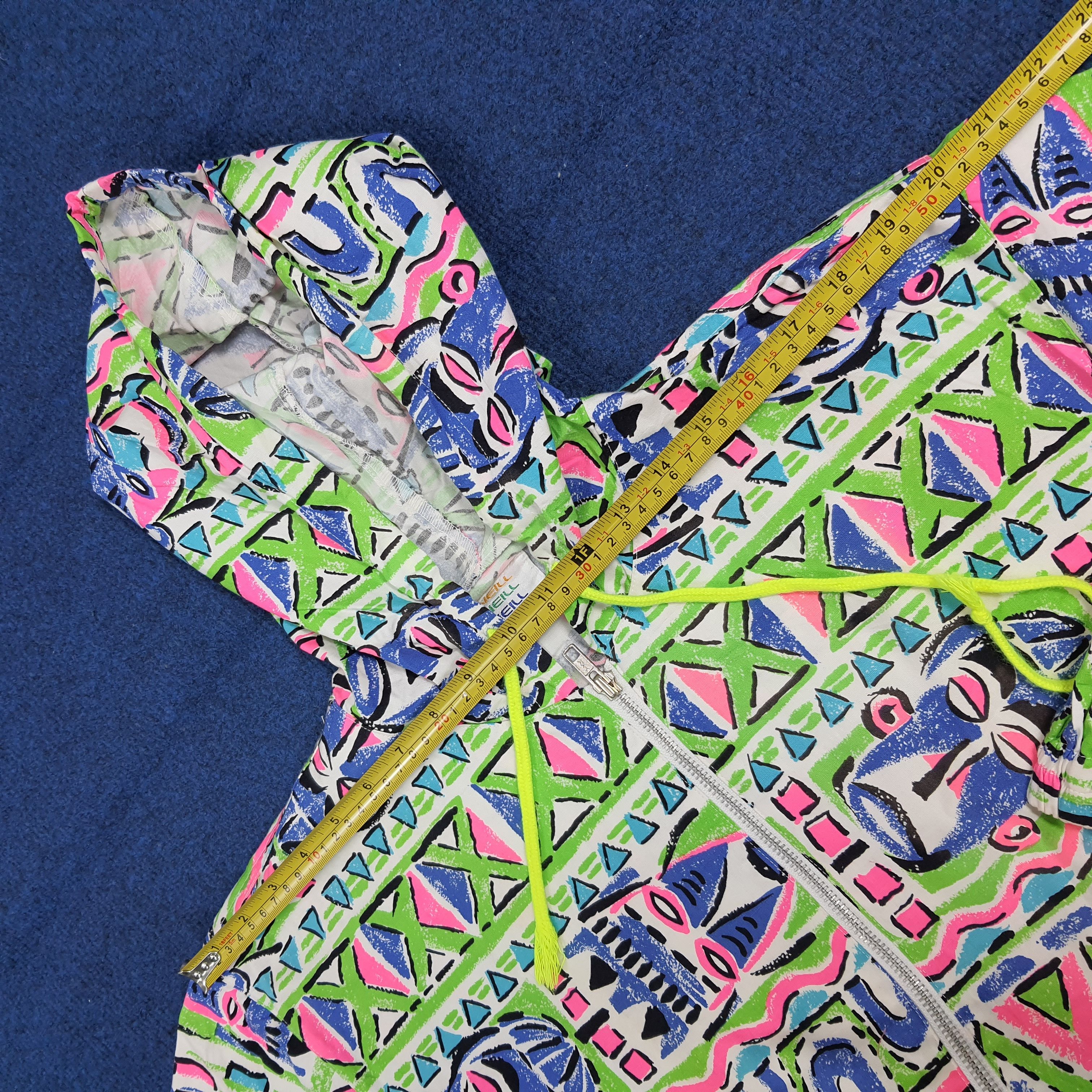 O'Neill Vintage 80s O'Neill Retro Surf Neon Geometric Jacket C282N1 Size US M / EU 48-50 / 2 - 9 Thumbnail