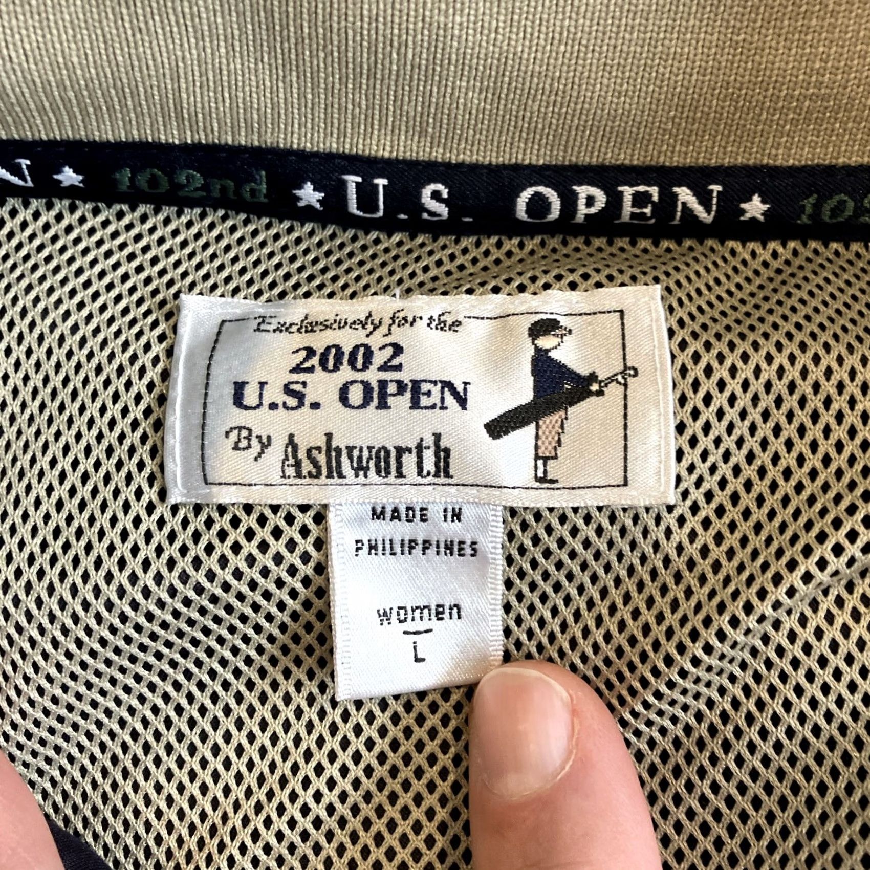 Vintage VINTAGE Ashworth Windbreaker Jacket Zip Women L Black 2002 US Open Bethpage Black Quarter Zip Packable Womens Large Size L / US 10 / IT 46 - 5 Thumbnail