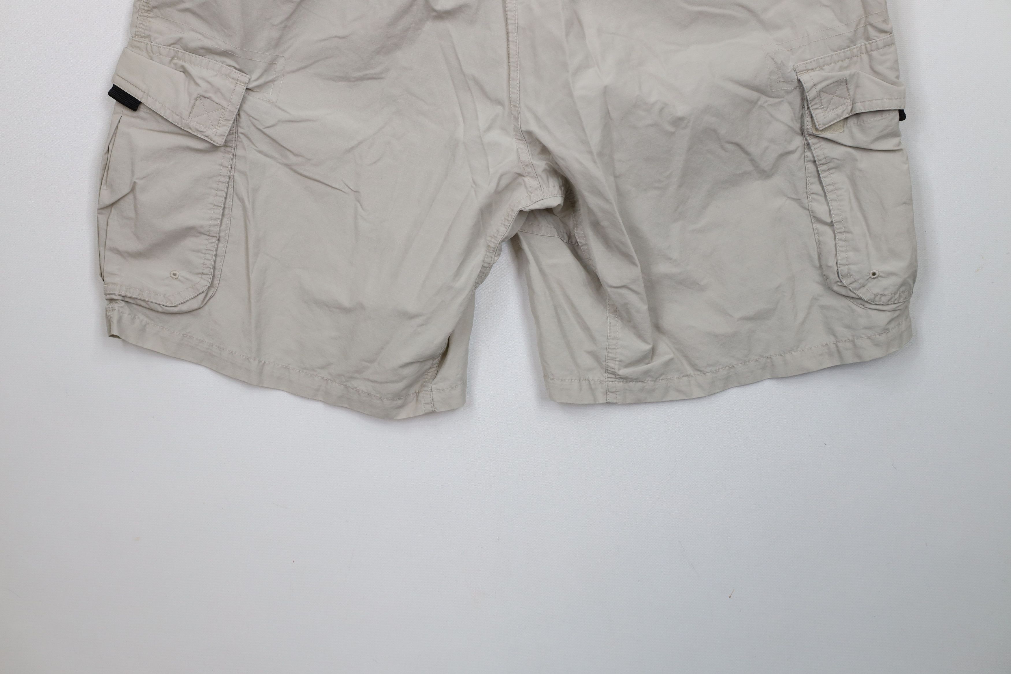 Columbia × Vintage Vintage Columbia Spell Out Lined Cargo Shorts Beige Tan Size US 32 / EU 48 - 14 Thumbnail