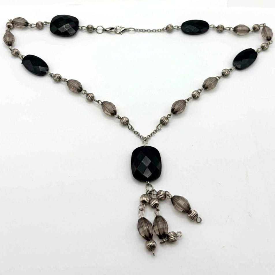 Other Silver & Black Tassel Necklace Size ONE SIZE - 4 Thumbnail