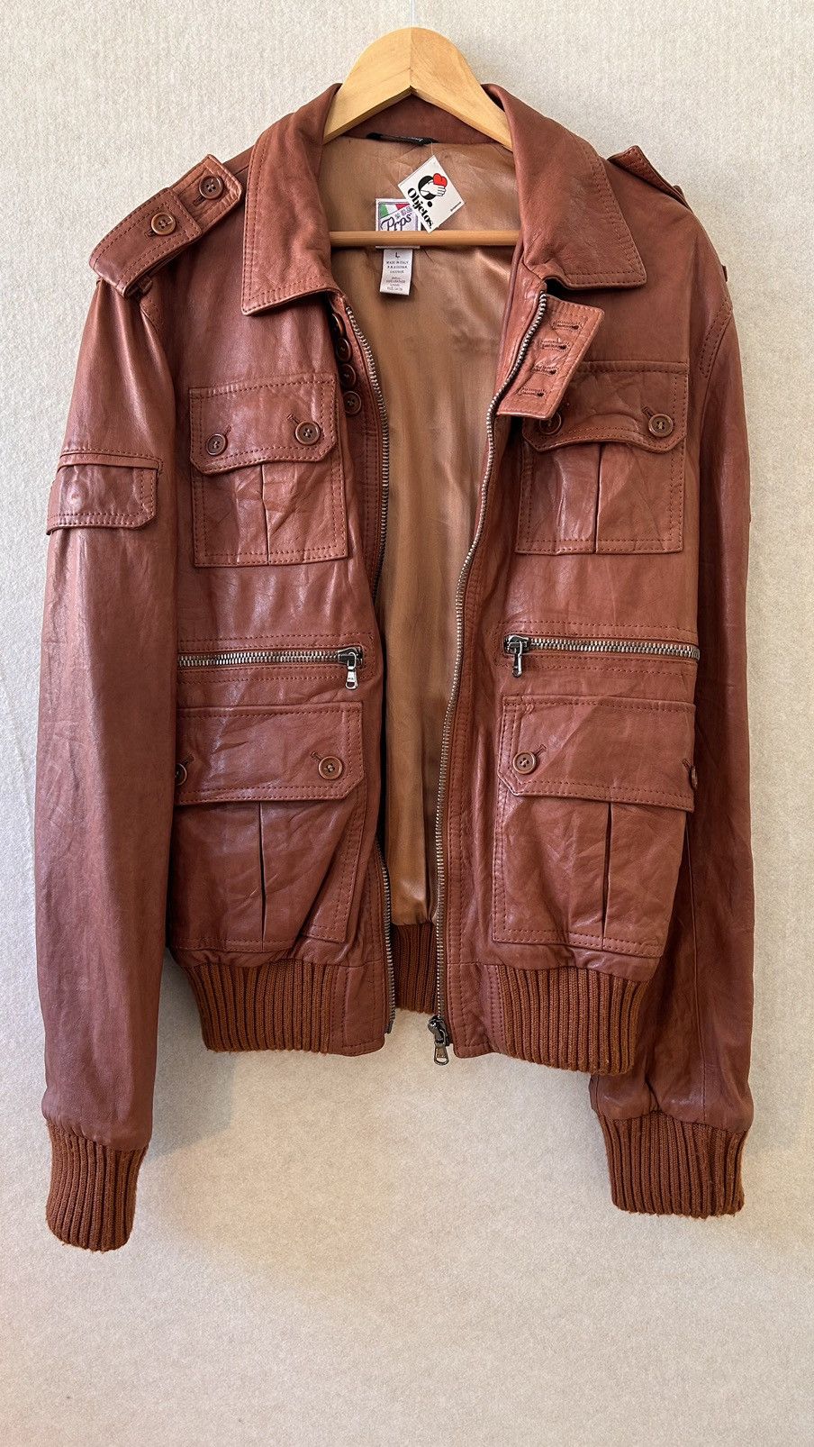 Prps PRPS LEATHER BIKER MADE IN ITALY Size US L / EU 52-54 / 3 - 3 Thumbnail