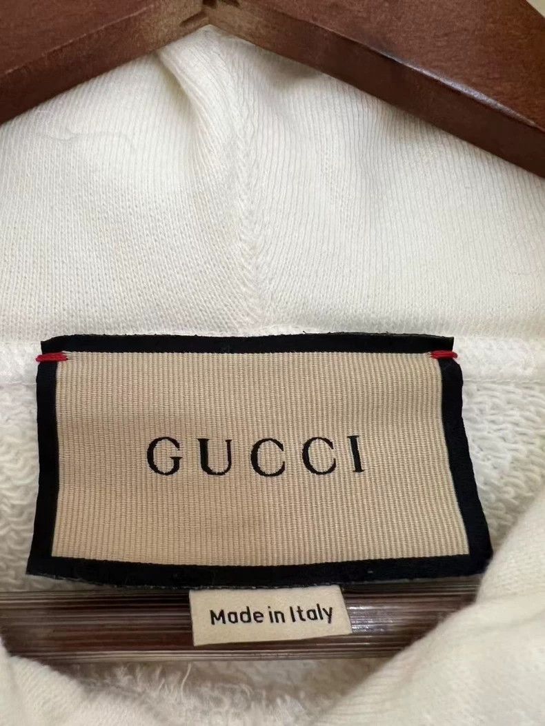 Gucci Gucci Beige strawberry rhinestone letter logo hoodie 2503-N Size M / US 6-8 / IT 42-44 - 4 Thumbnail