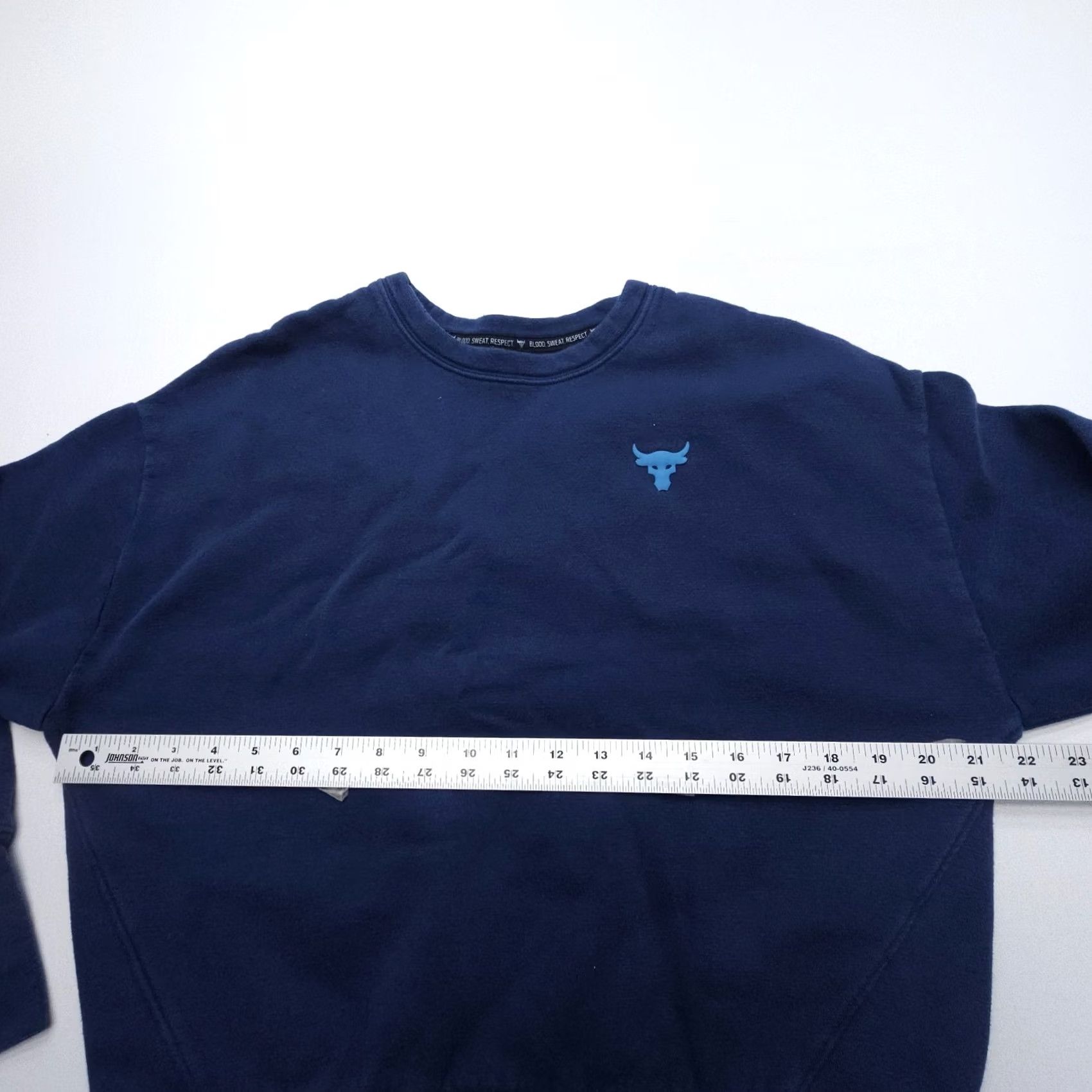 Under Armour Under Armour Project Rock Fleece Sweatshirt Womens Small Blue Gym Crop Size S / US 4 / IT 40 - 6 Thumbnail