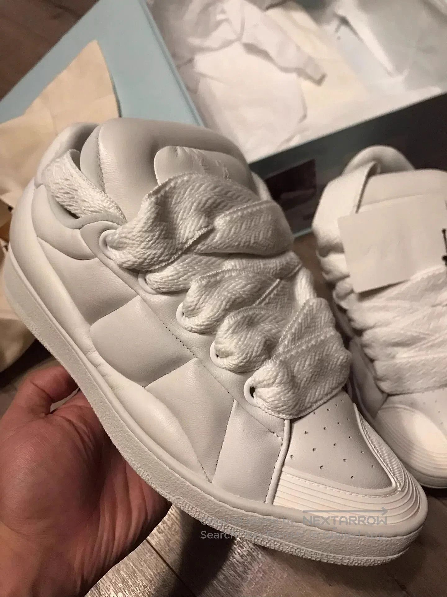Lanvin White Hi-Top Sneakers Size 10. Size US 10 / EU 43 - 2 Thumbnail