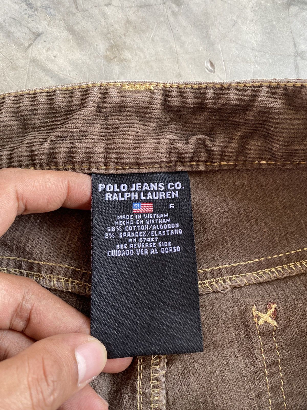 If Six Was Nine Flare Jeans Polo Ralph Lauren Velvet Corduroy 231 Size 30" / US 8 / IT 44 - 9 Thumbnail