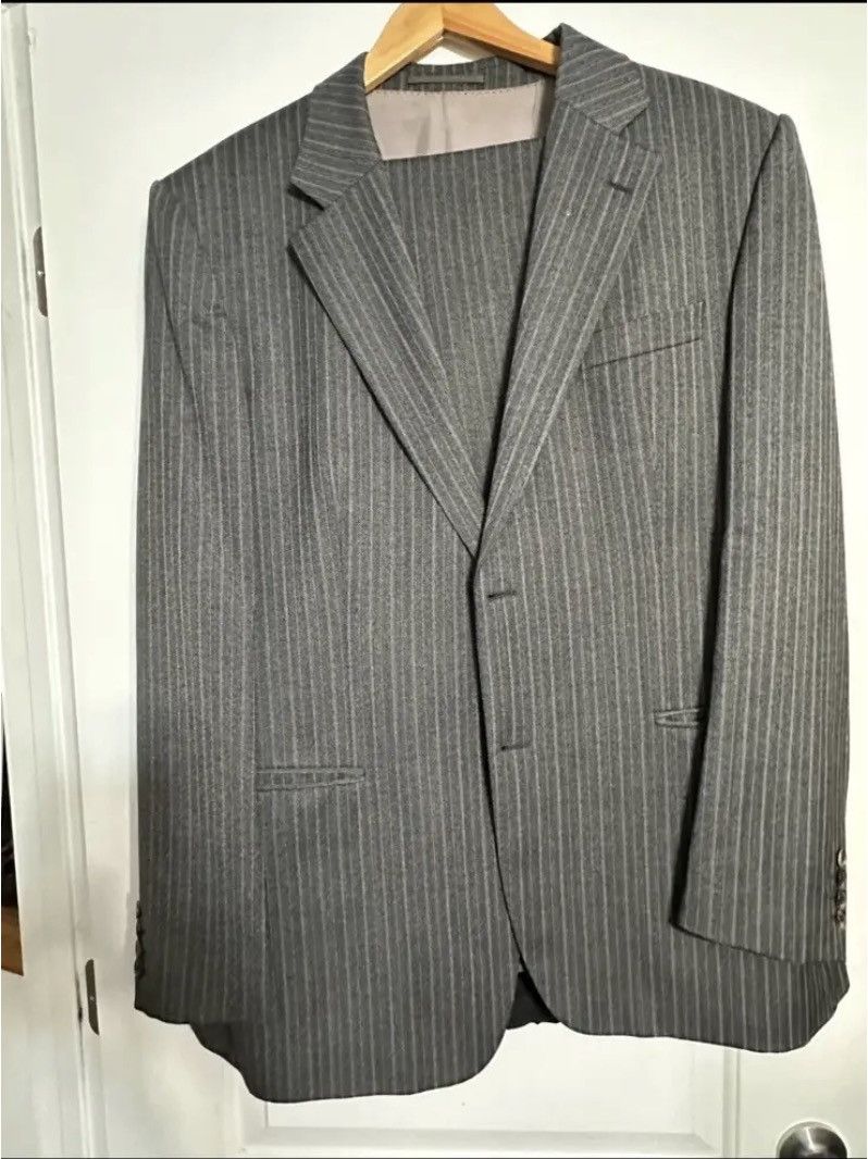 Hugo Boss Grey Wool Vintage Archive Hugo Boss Suit Size 42L - 1 Thumbnail
