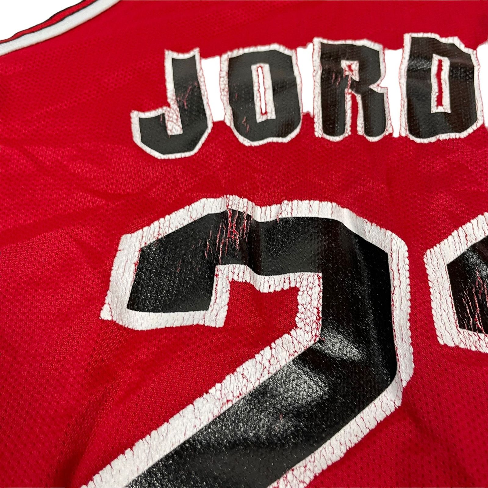 Champion × Vintage Vintage Champion Mens Red Michael Jordan# 23 Bulls Jersey 40 Size US XXS / EU 40 - 4 Thumbnail